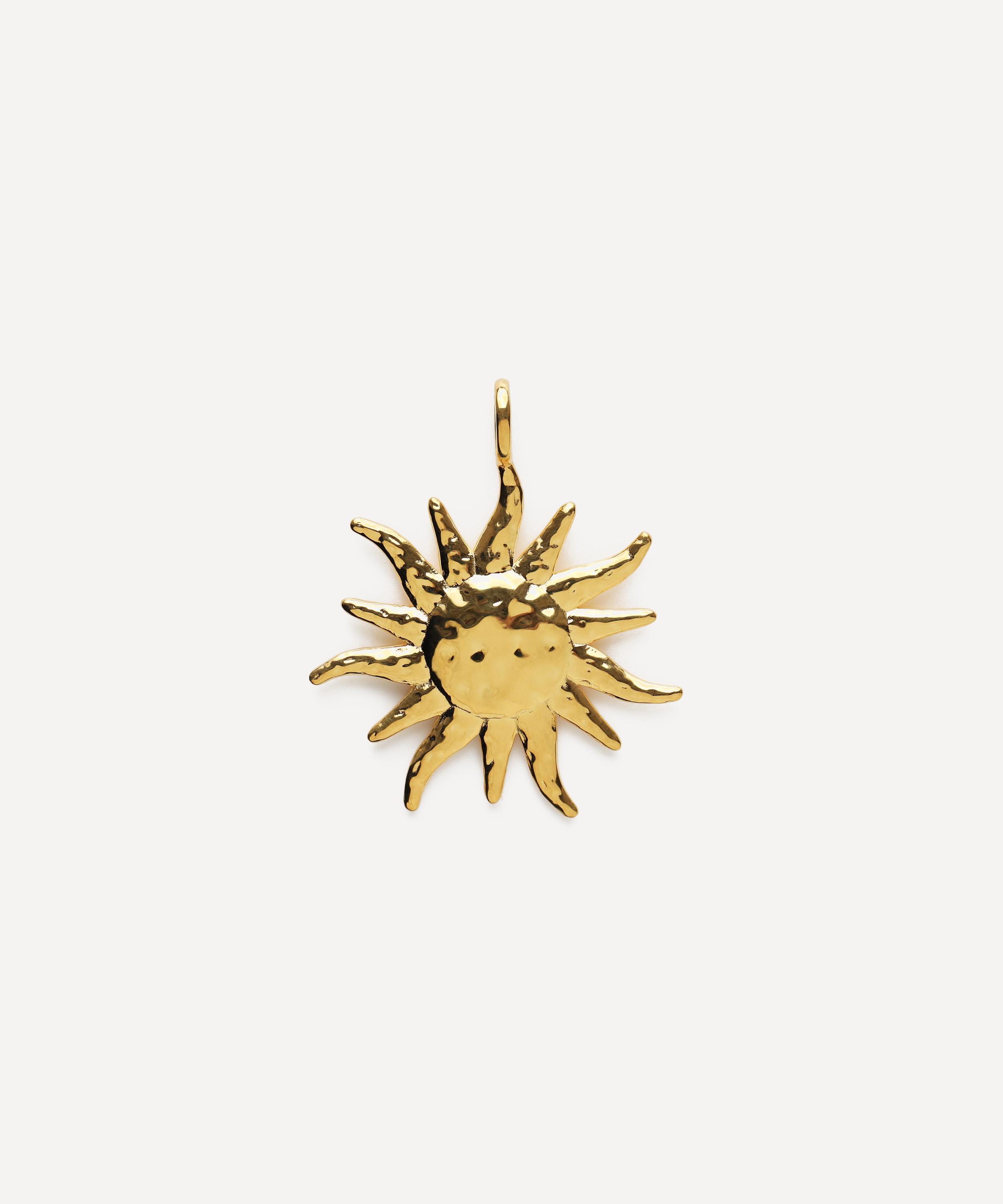 Carrie Elizabeth - 14ct Gold Plated Brass You Feel Like Sunshine Pendant image number 0