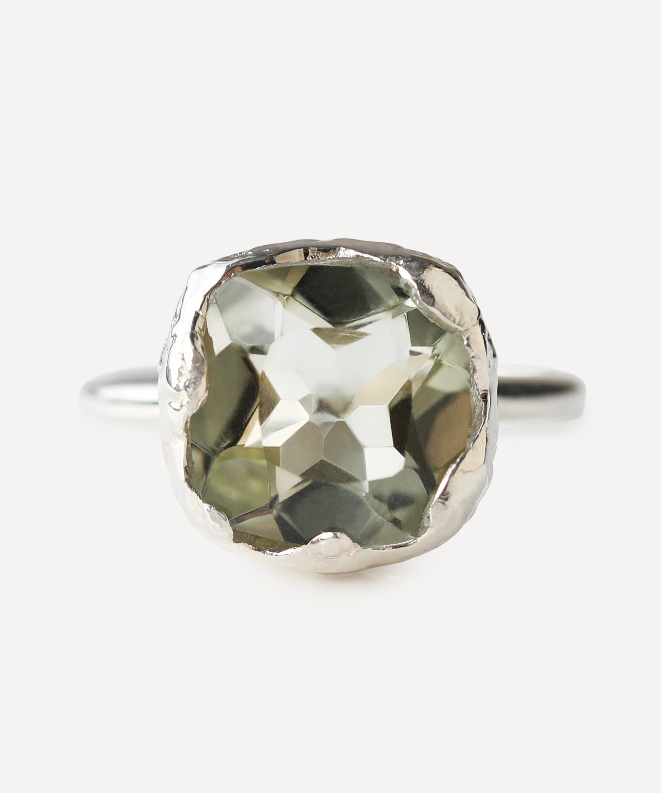 Carrie Elizabeth - Sterling Silver Green Amethyst Lagoon Ring image number 0