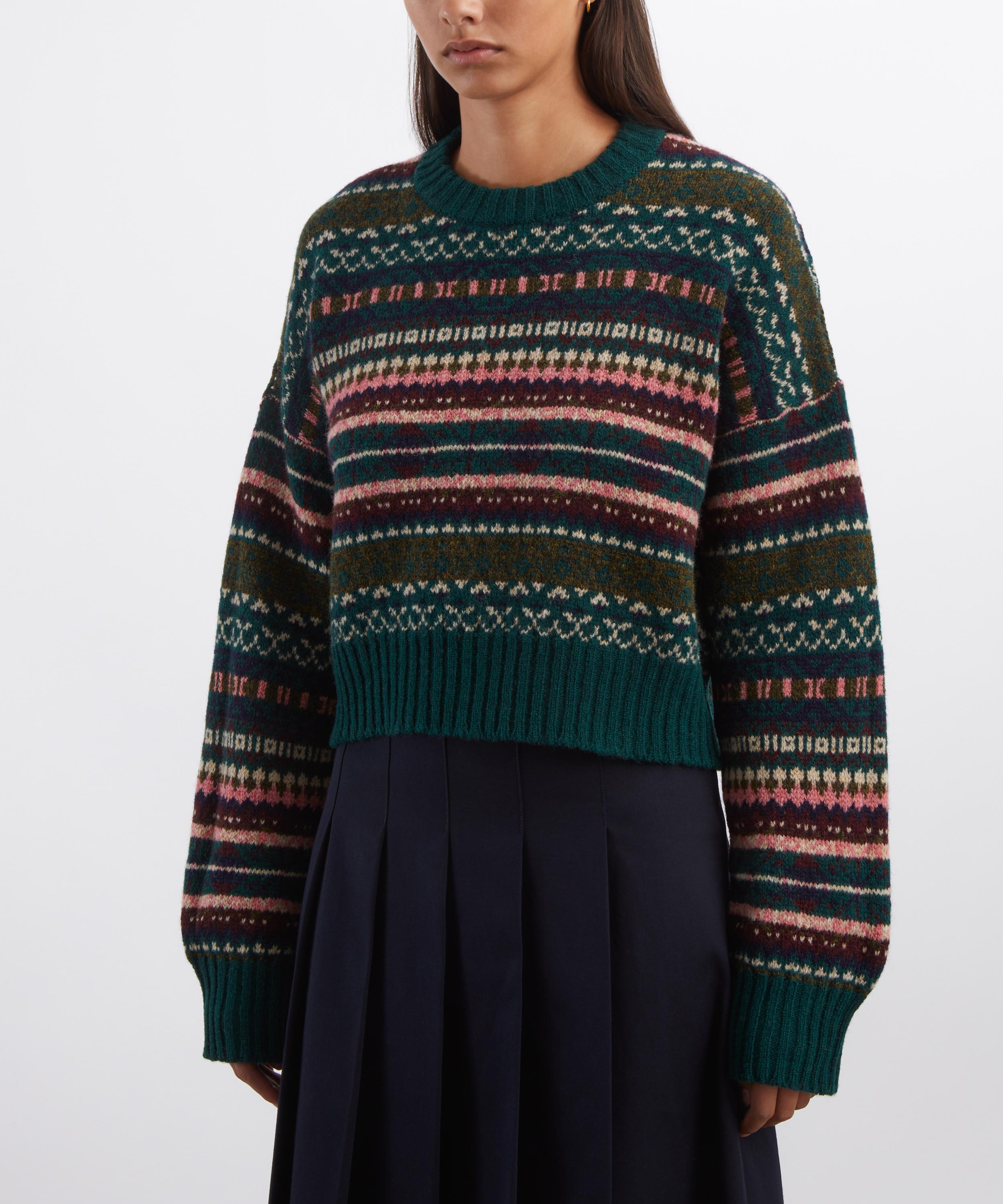 Barbour - Overton Wool Cropped Crew Neck Jumper image number 2