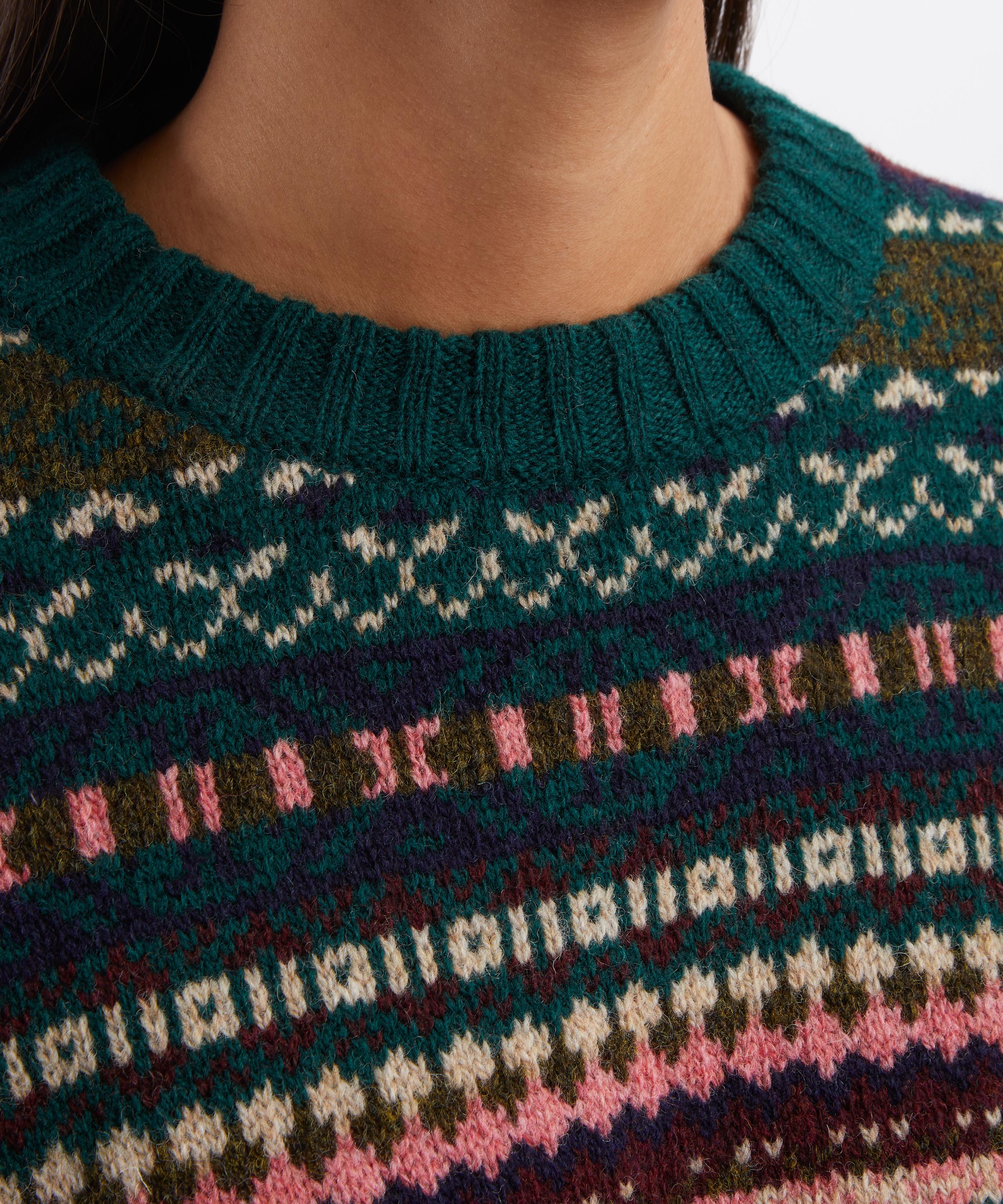 Barbour - Overton Wool Cropped Crew Neck Jumper image number 4