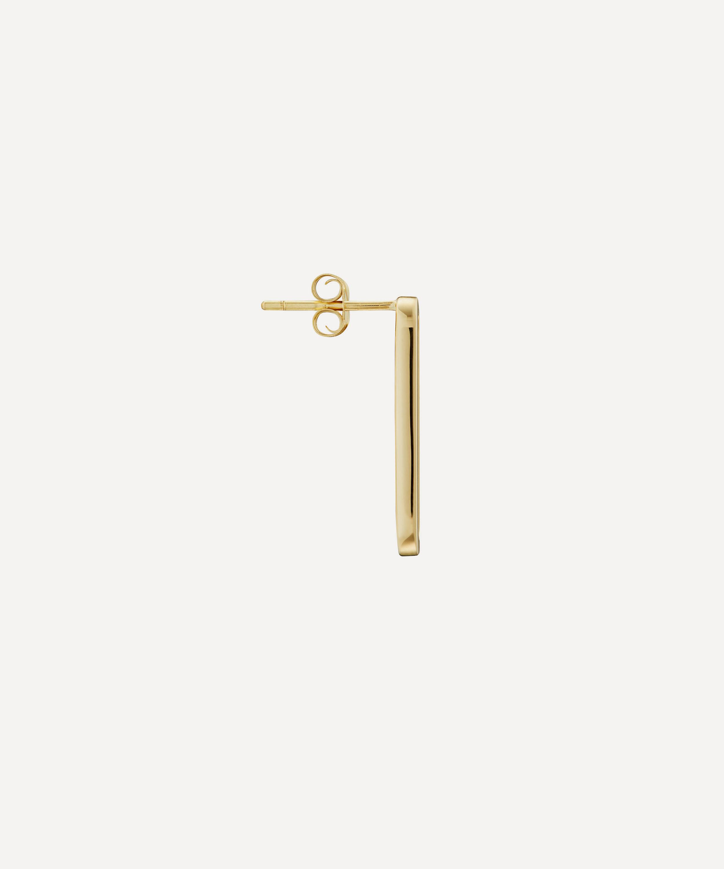 KINRADEN - 18ct Gold The Sigh I Stud Earrings image number 2