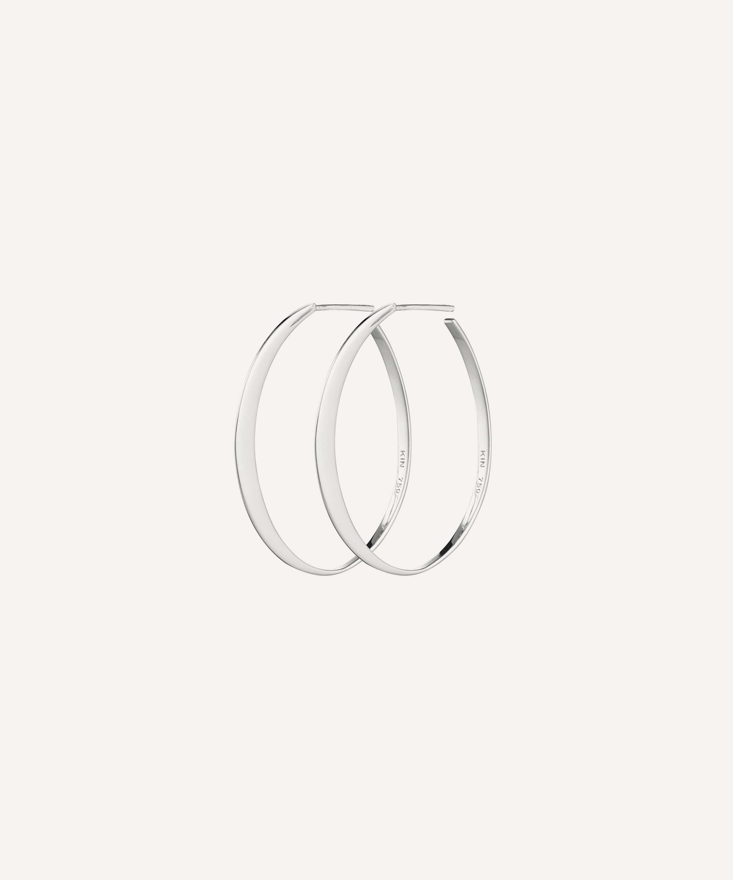 KINRADEN - Sterling Silver Glow Medium Hoop Earrings image number 0