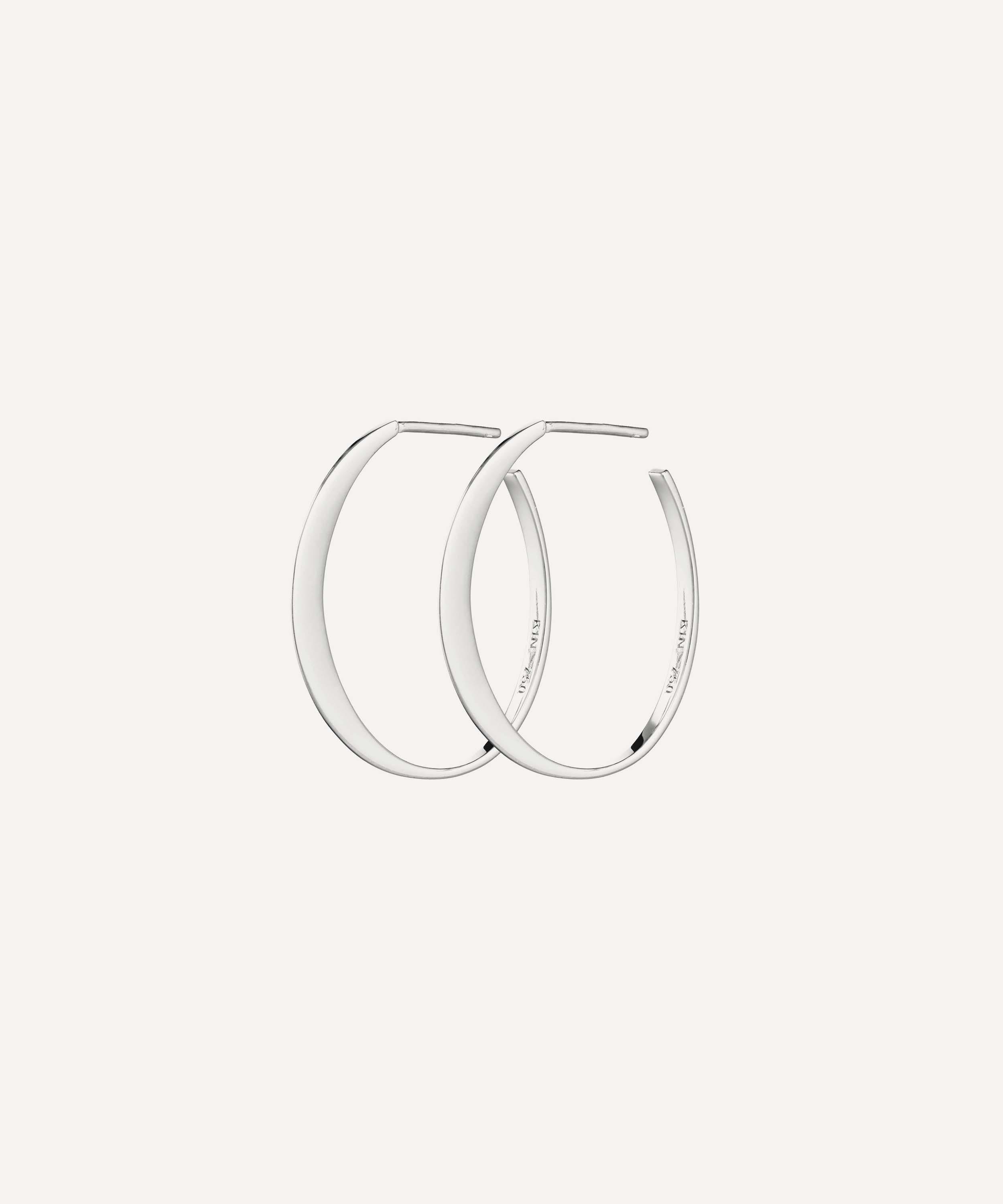 KINRADEN - Sterling Silver Glow Small Hoop Earrings image number 0
