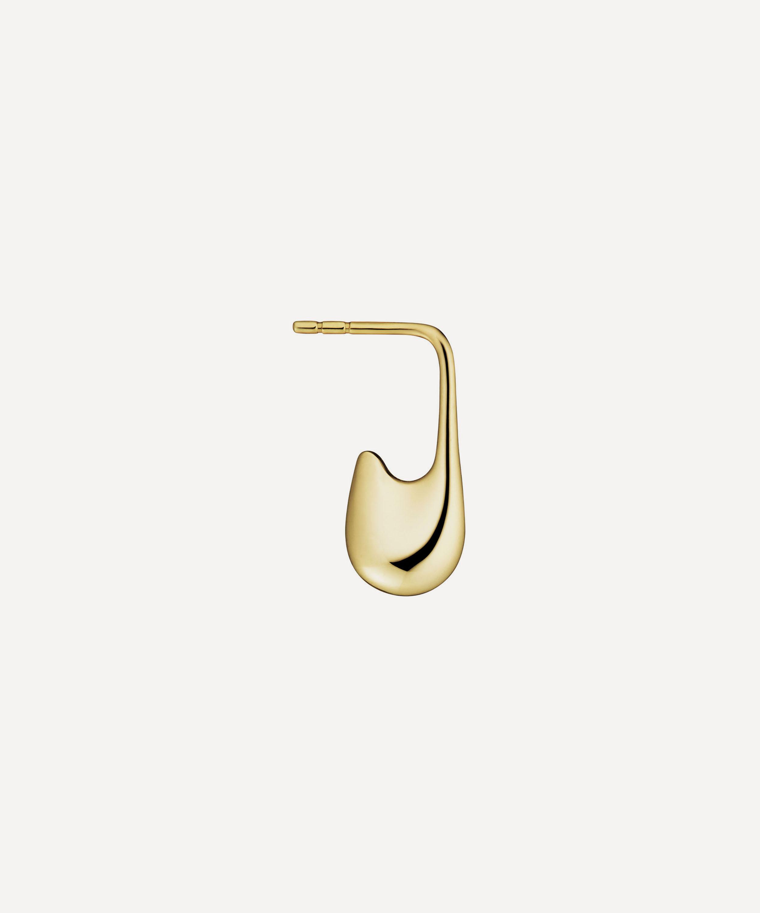 KINRADEN - 18ct Gold Doric Tiny Drop Earring image number 0