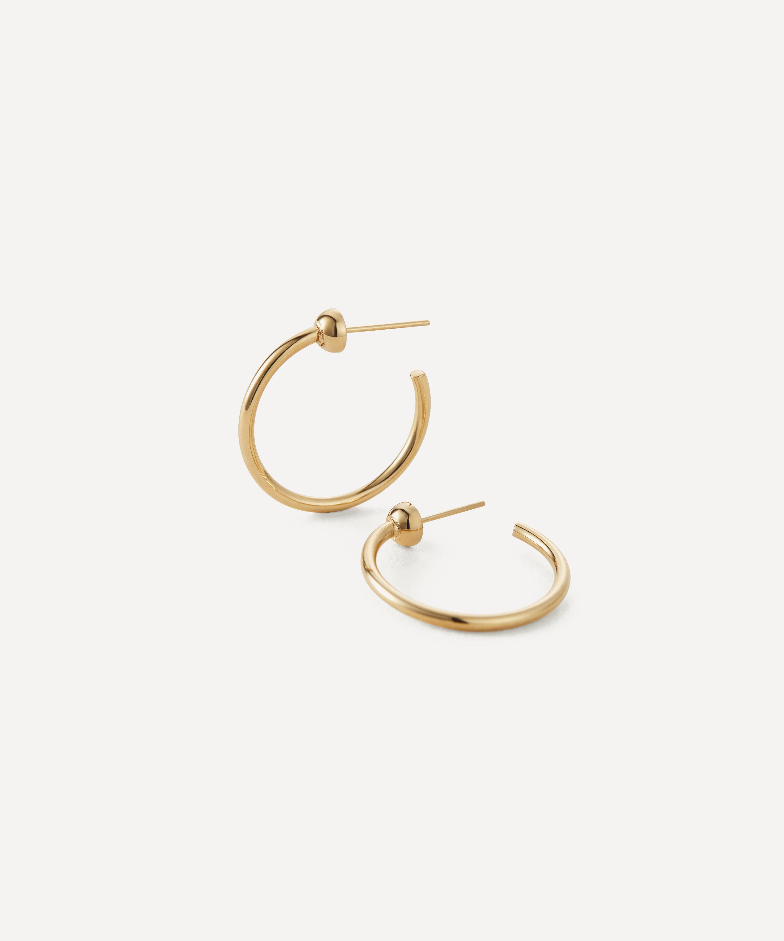JENNY BIRD - 14ct Gold Plated Steel Mini Icon Hoops image number 0