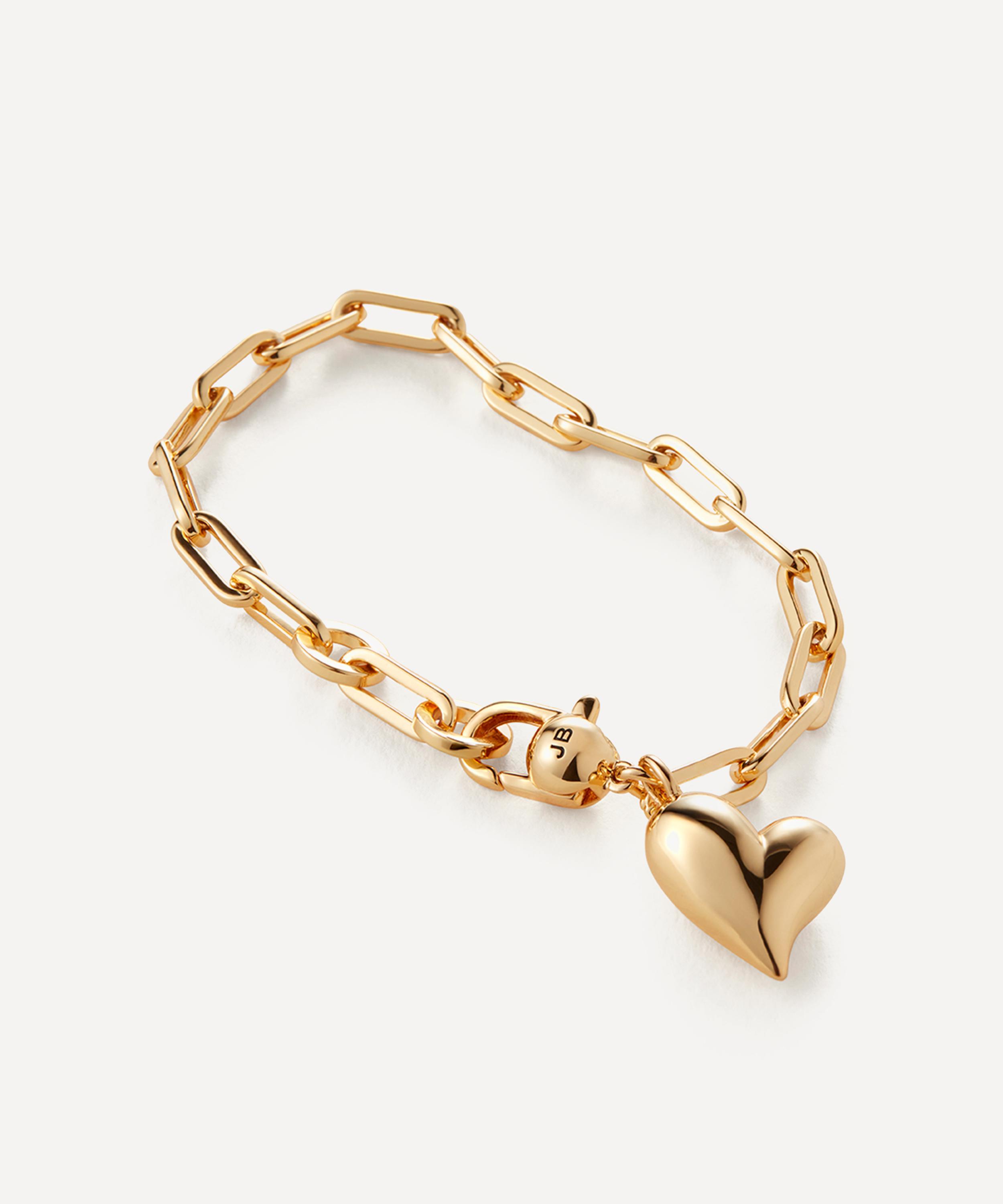 JENNY BIRD - 14ct Gold Dipped Brass Puffy Heart Bracelet image number 0