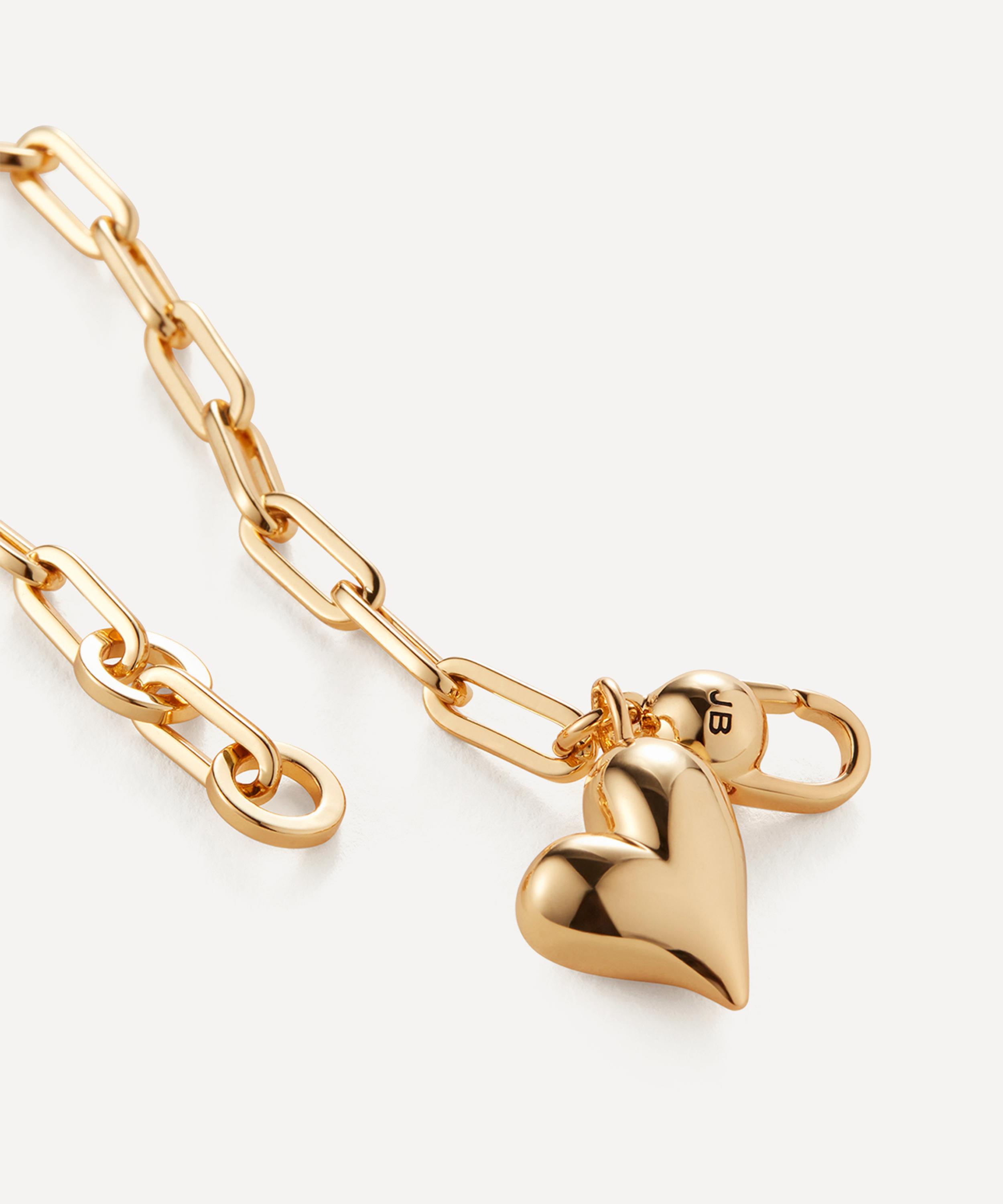 JENNY BIRD - 14ct Gold Dipped Brass Puffy Heart Bracelet image number 3