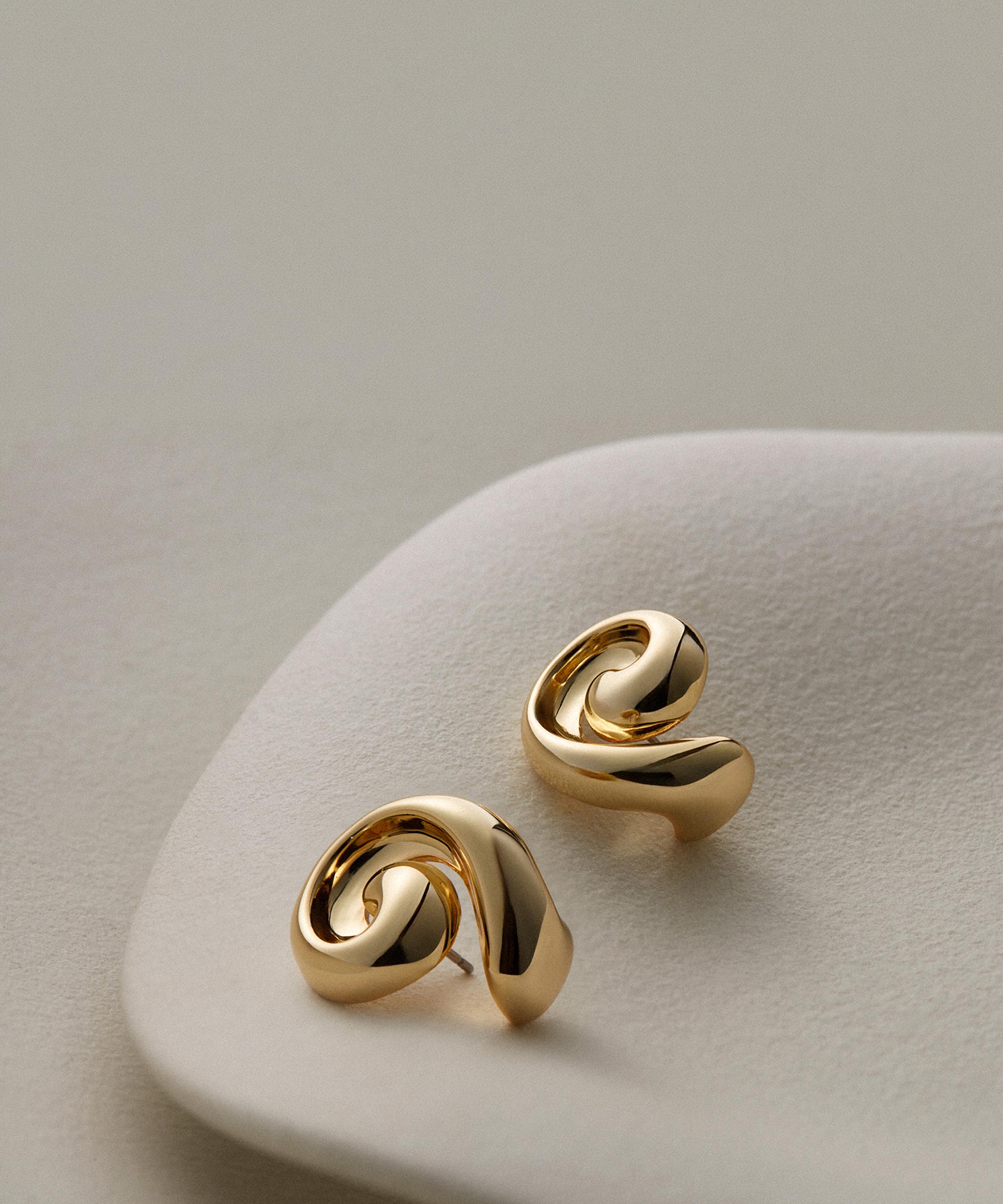 JENNY BIRD - 14ct Gold Dipped Brass Gio Earrings image number 4