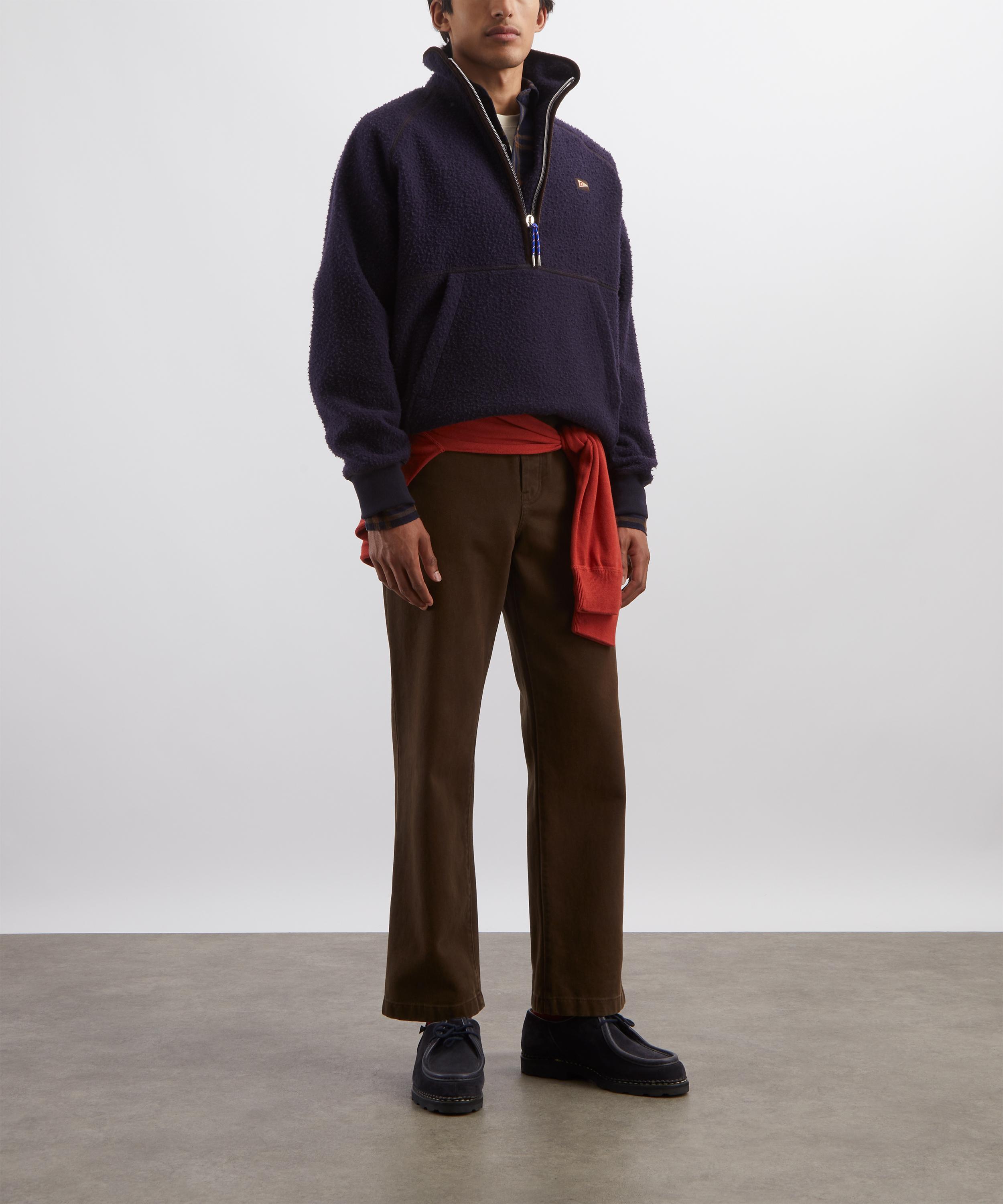 DRAKE'S 카센티노 울 하프 집업 후드
