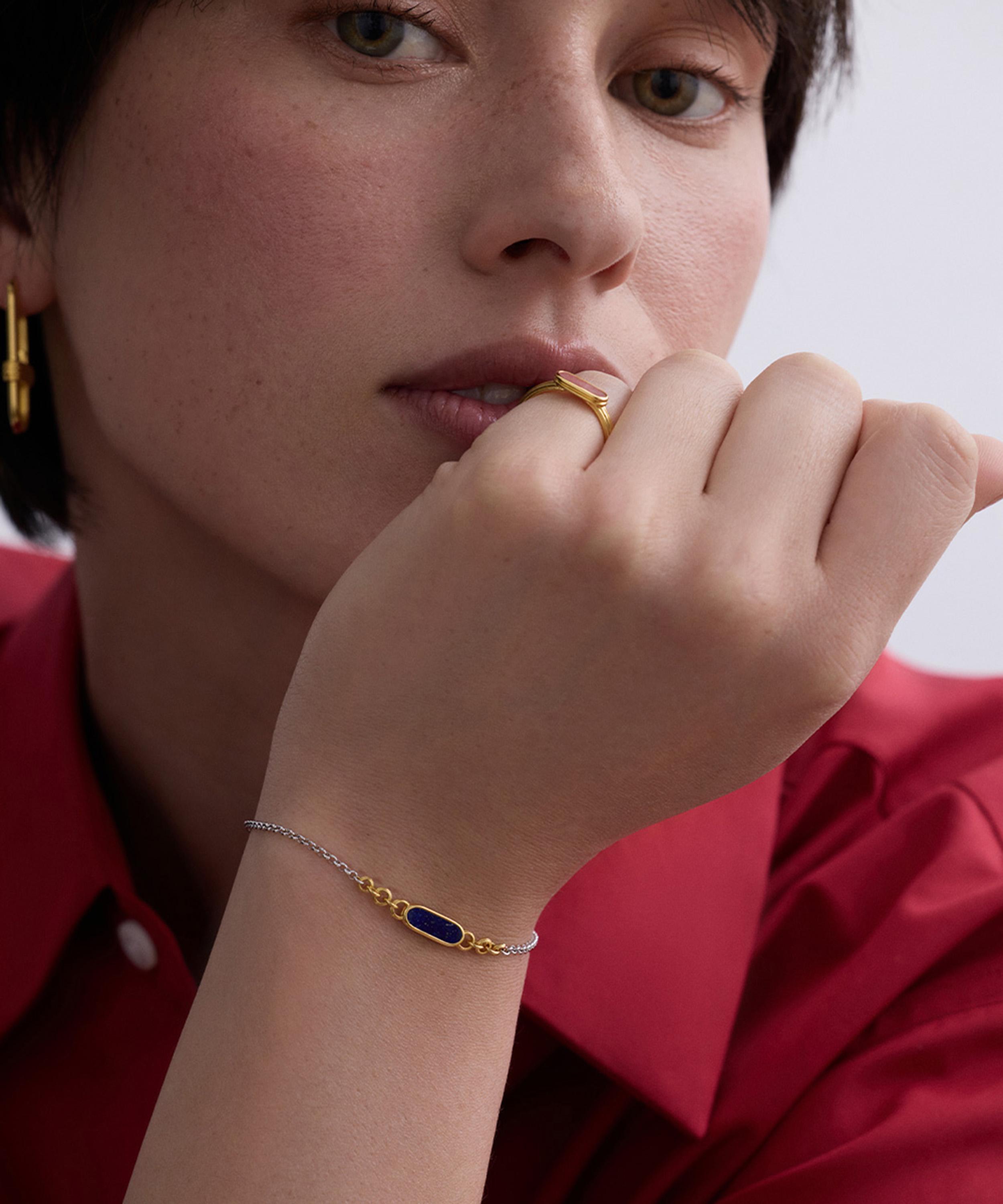 Astley Clarke - 18ct Gold-Plated Ridged Ring x Laura image number 2