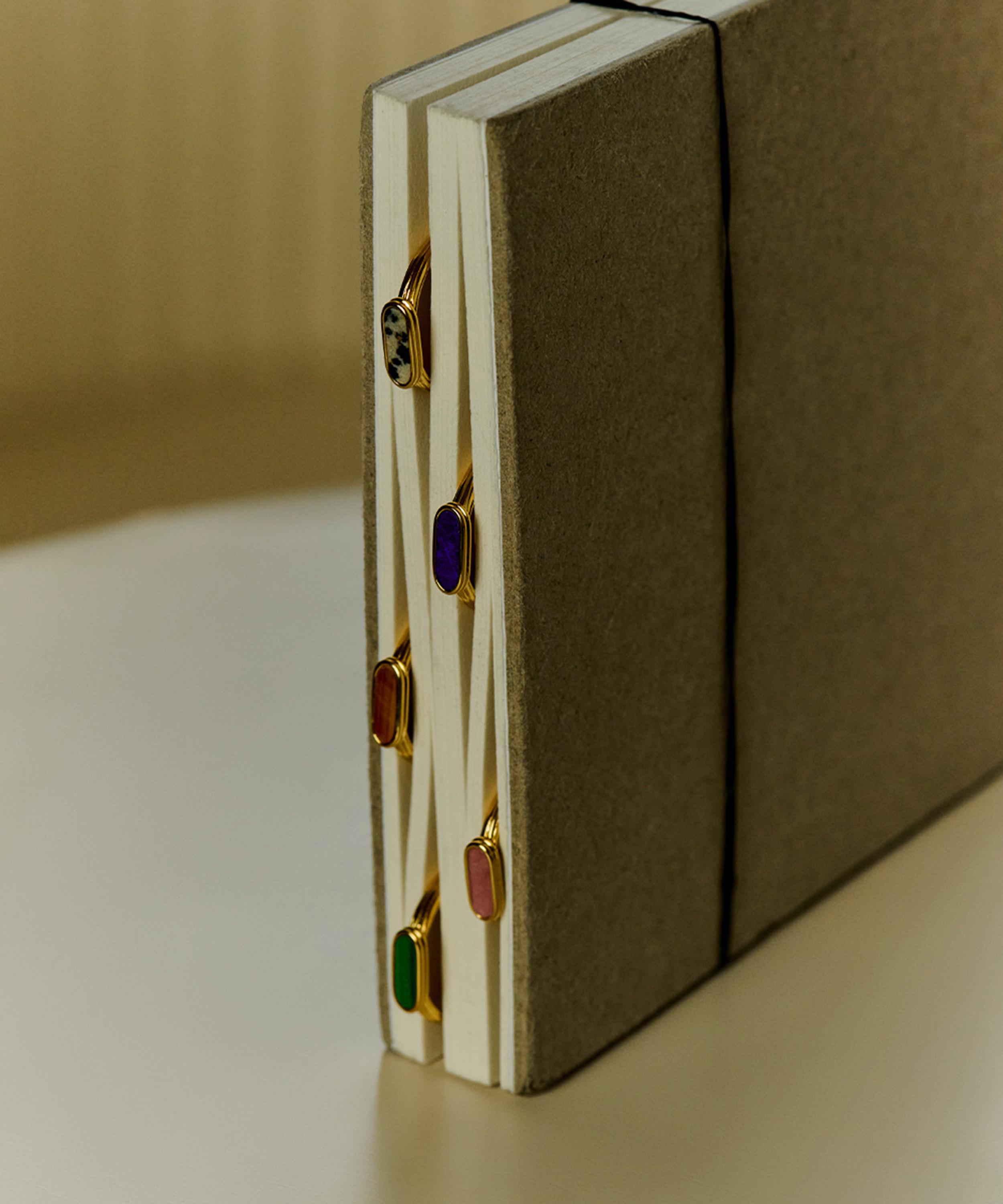 Astley Clarke - 18ct Gold-Plated Tiger's Eye Ridged Ring x Laura Jackson image number 2