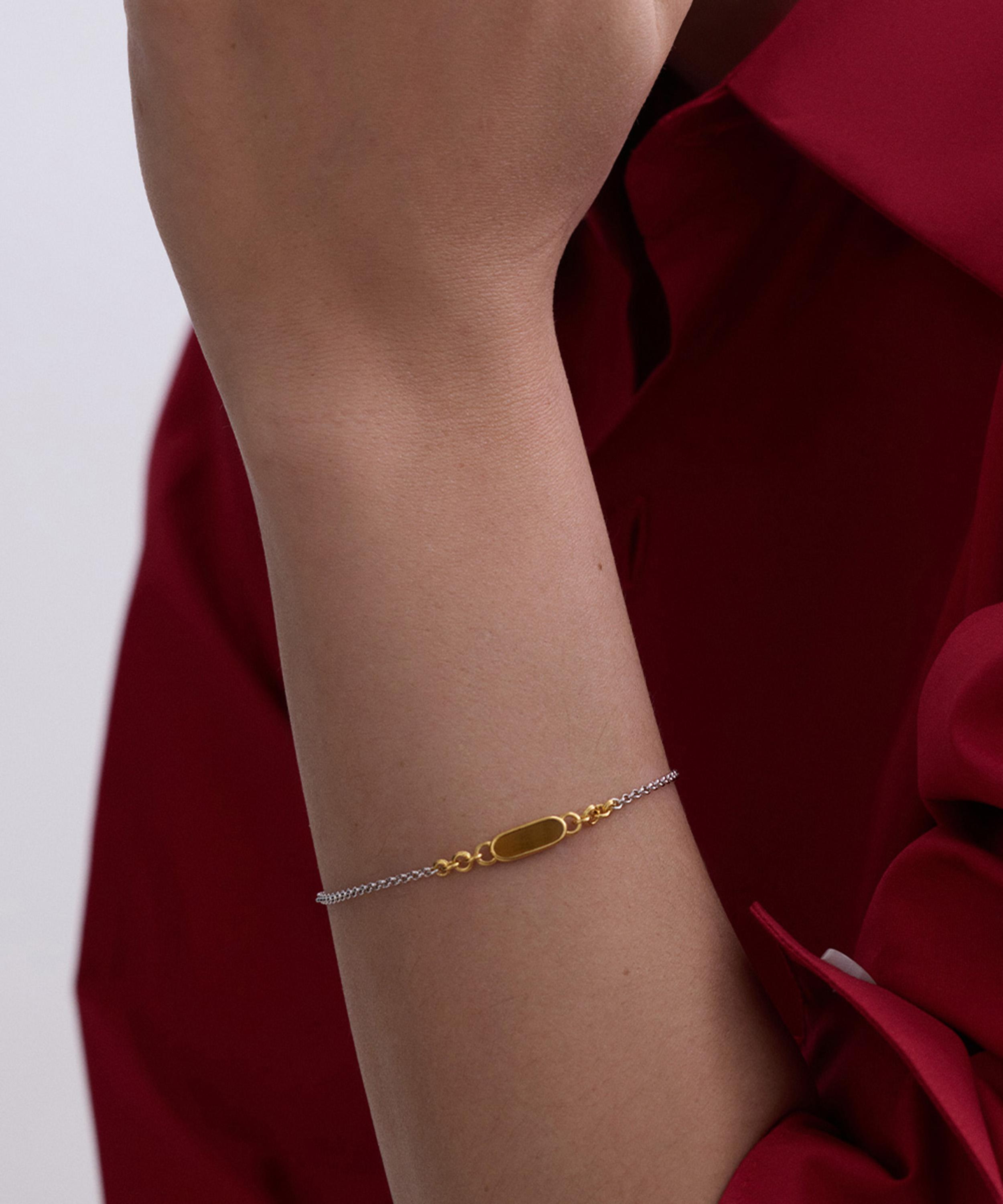 Astley Clarke - 18ct Gold-Plated Tiger's Eye Bar Bracelet x Laura Jackson image number 1
