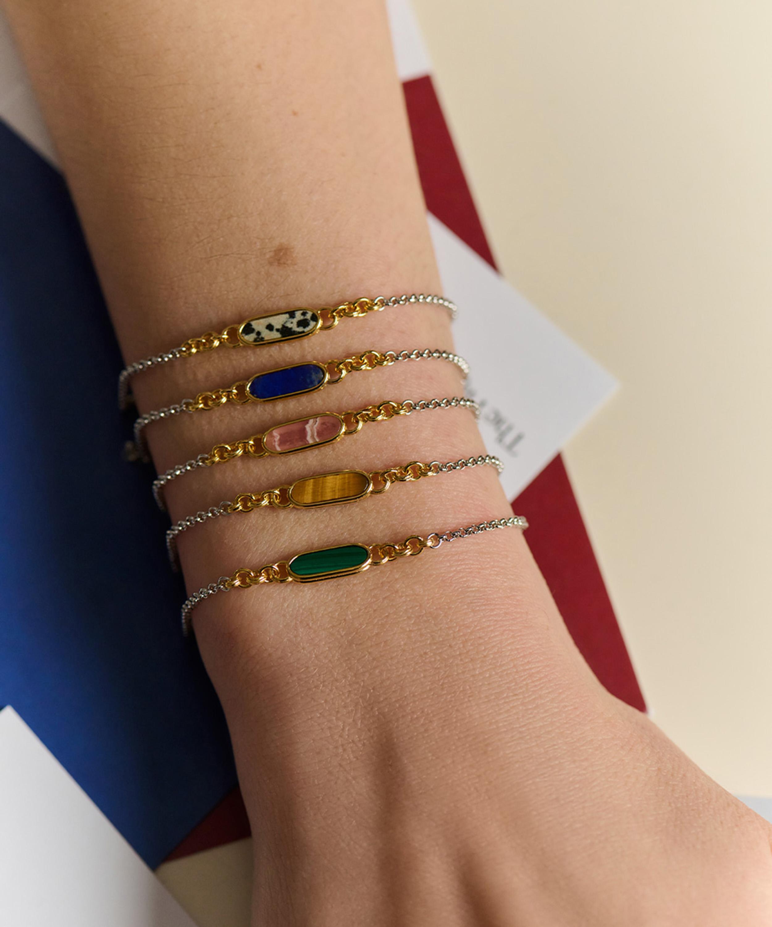 Astley Clarke - 18ct Gold-Plated Tiger's Eye Bar Bracelet x Laura Jackson image number 3