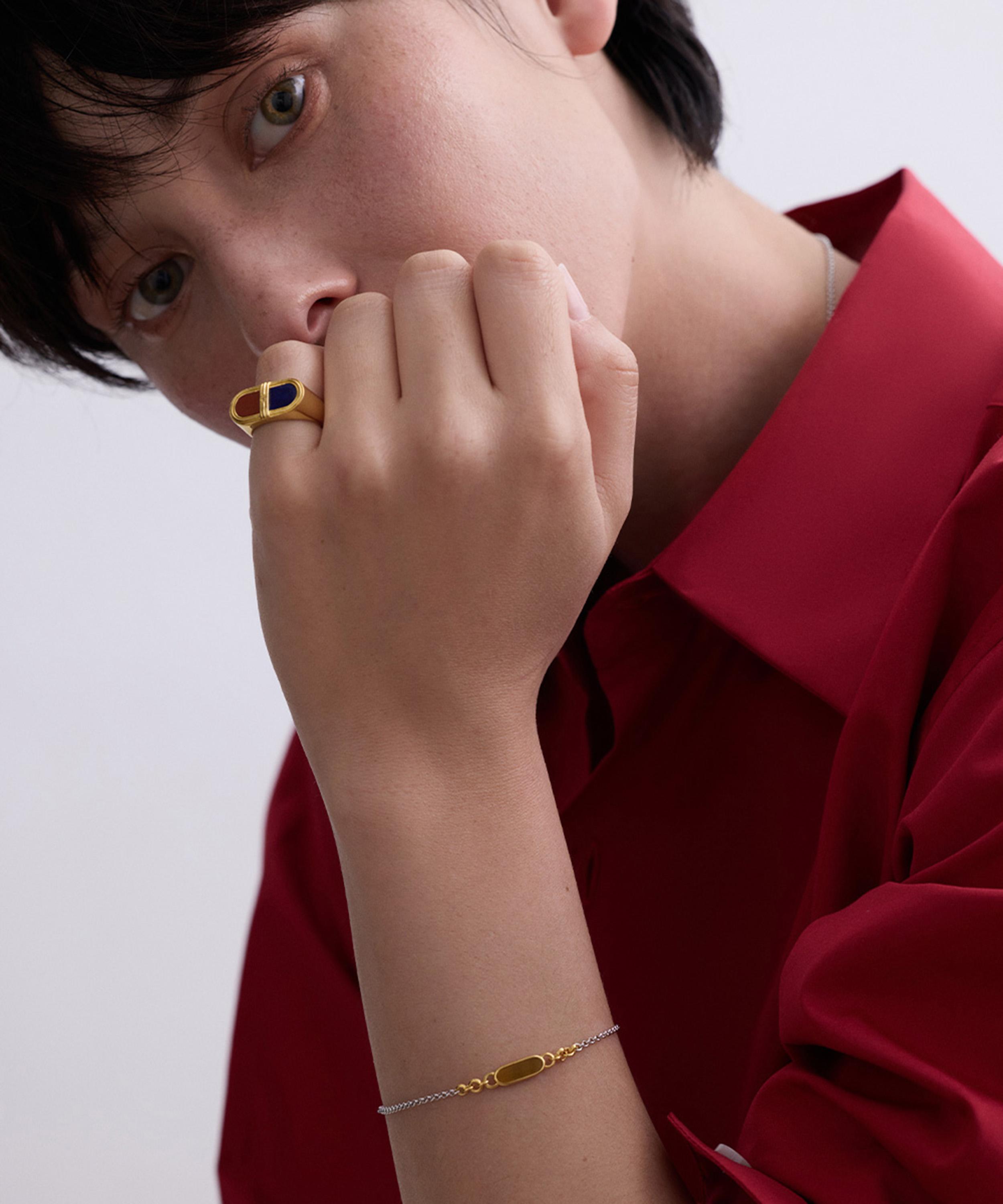 Astley Clarke - 18ct Gold-Plated Tiger's Eye Bar Bracelet x Laura Jackson image number 4