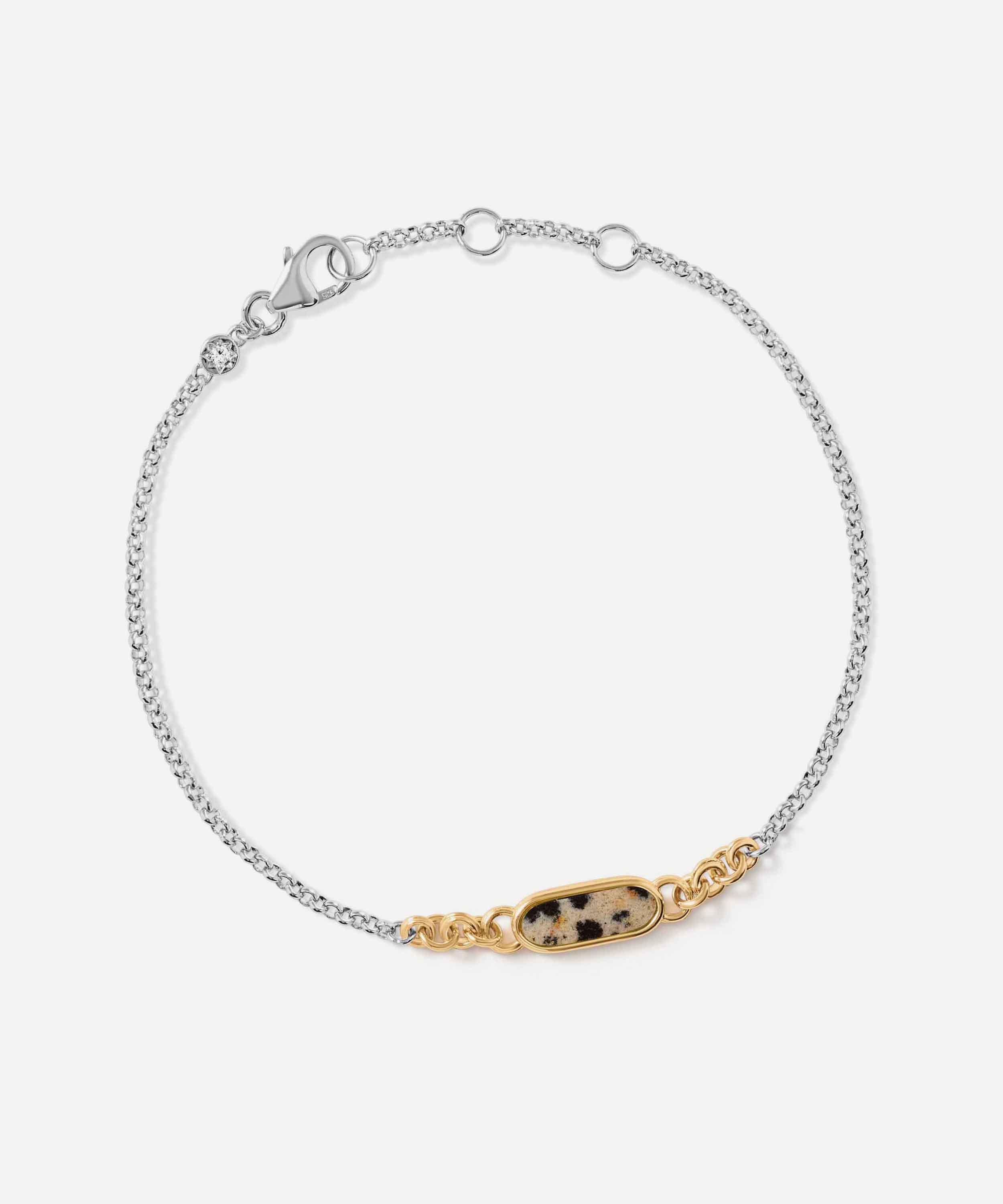 Astley Clarke - 18ct Gold-Plated Jasper Bar Bracelet x Laura Jackson image number 0
