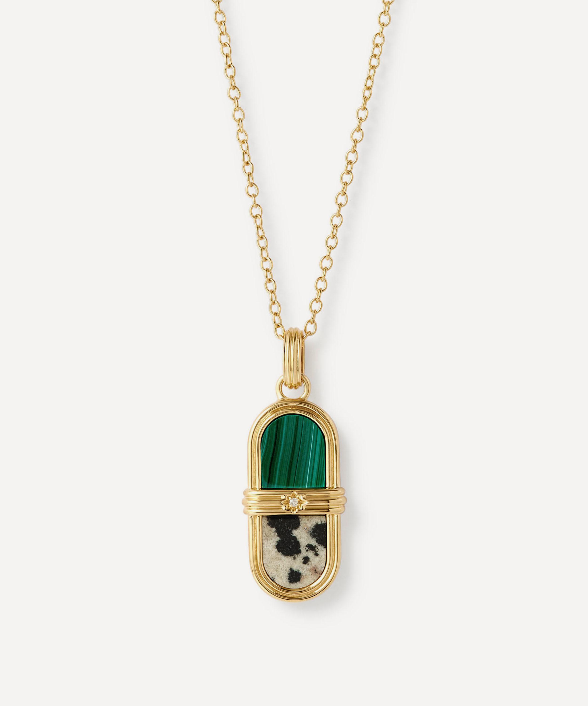 Astley Clarke - 18ct Gold-Plated Jasper Pendant Necklace x Laura Jackson image number 0