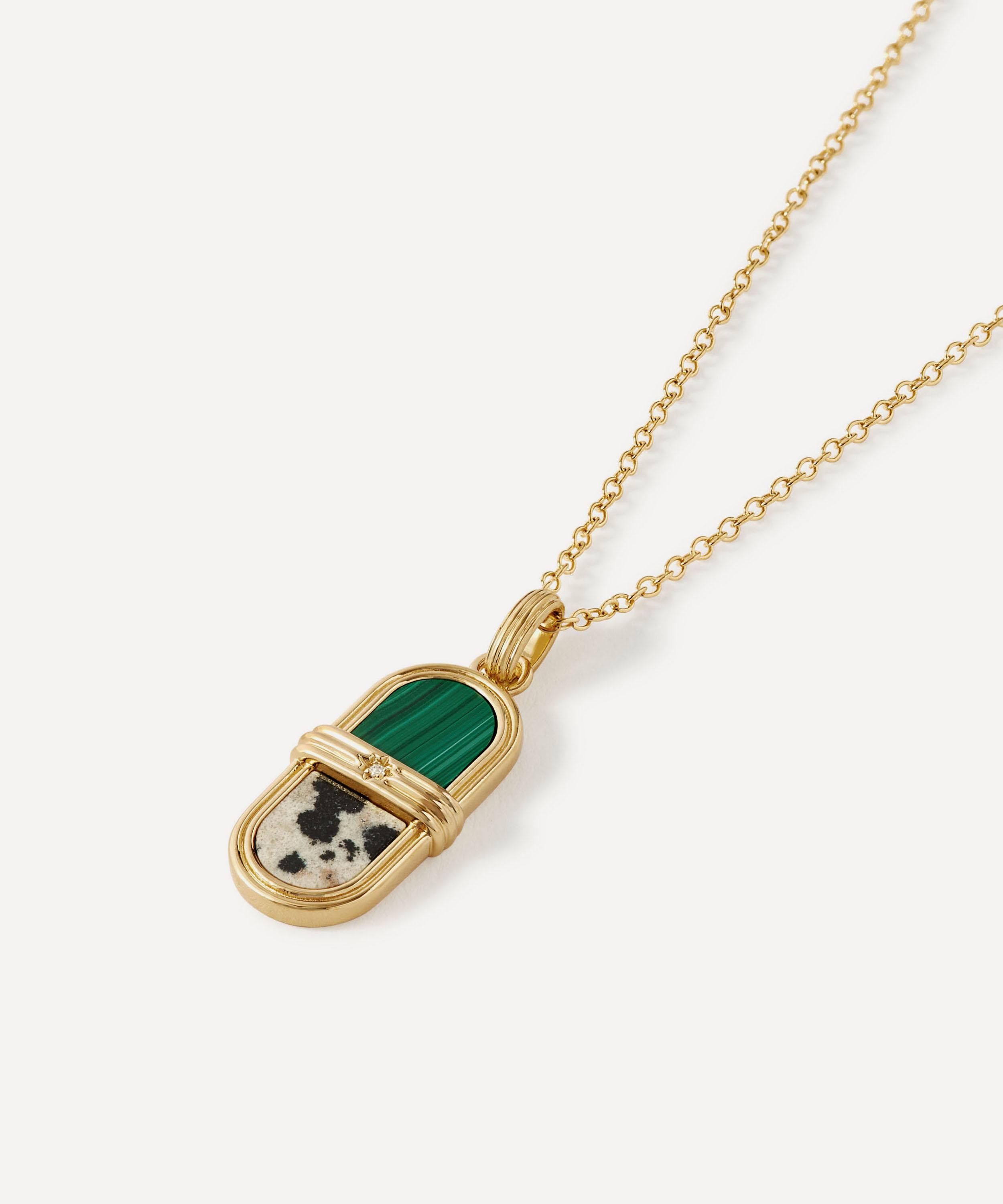 Astley Clarke - 18ct Gold-Plated Jasper Pendant Necklace x Laura Jackson image number 3