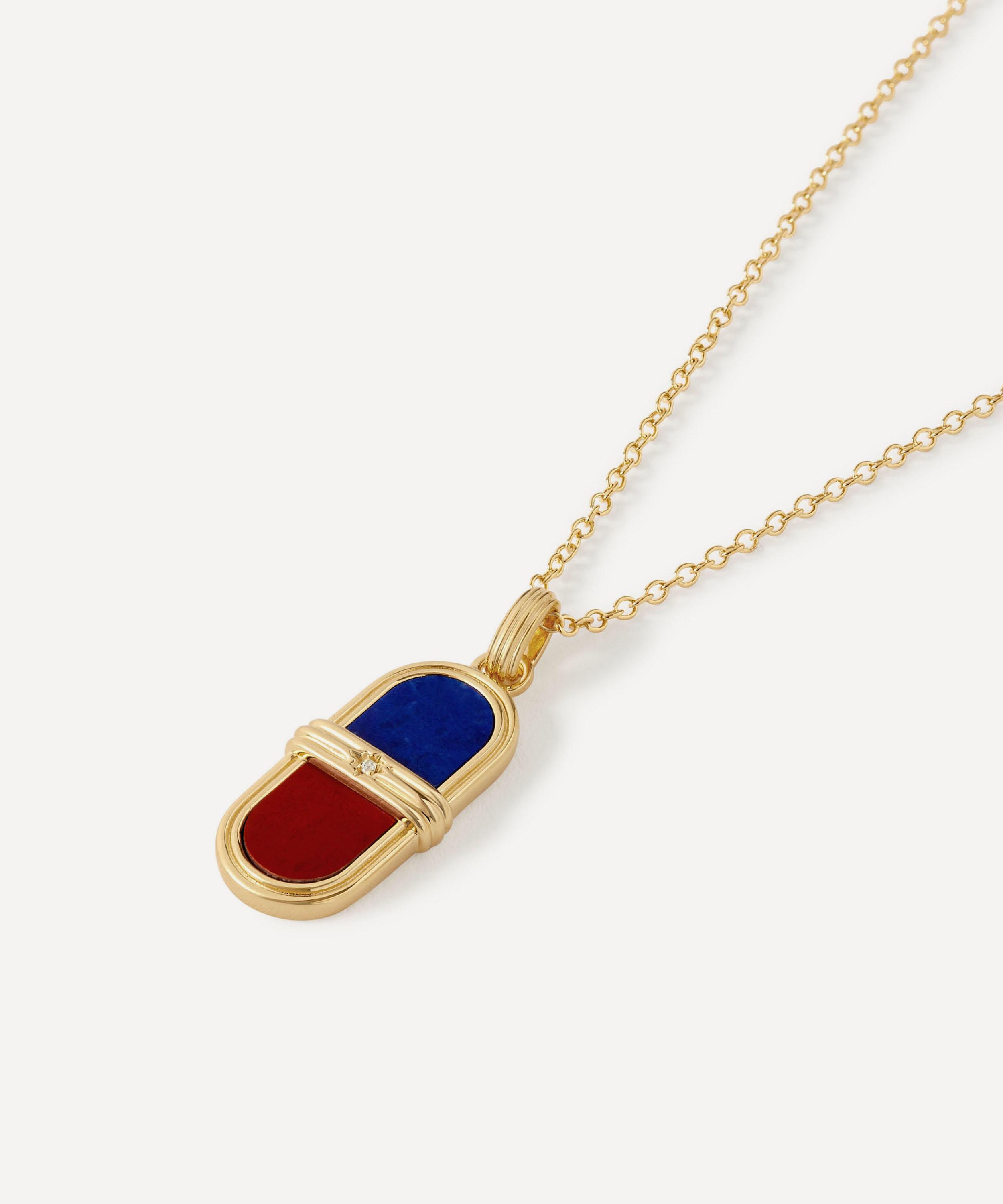 Astley Clarke - 18ct Gold-Plated Jasper Pendant Necklace x Laura Jackson image number 2