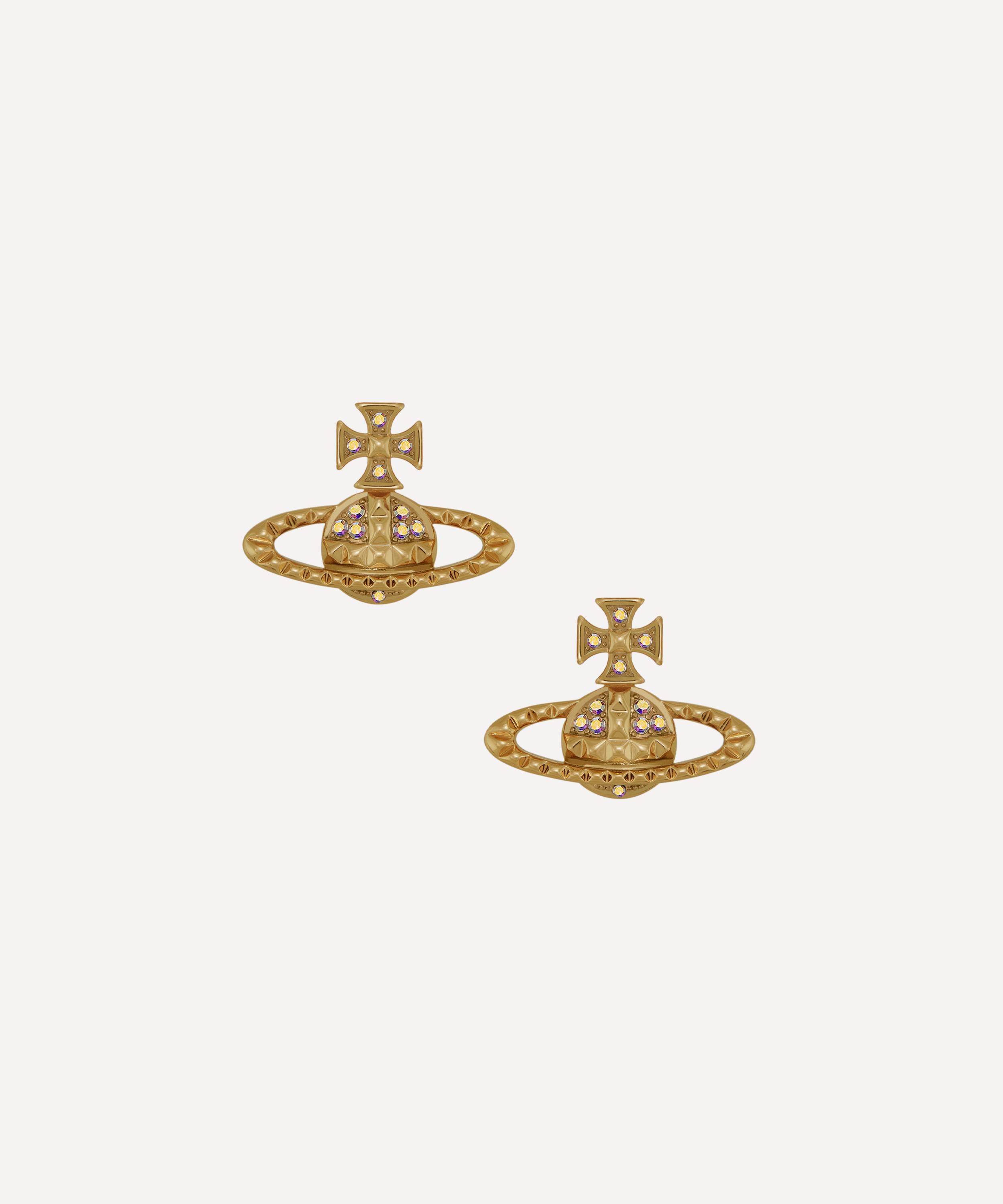 Vivienne Westwood - Gold-Tone Mayfair Bas Relief Stud Earrings image number 0