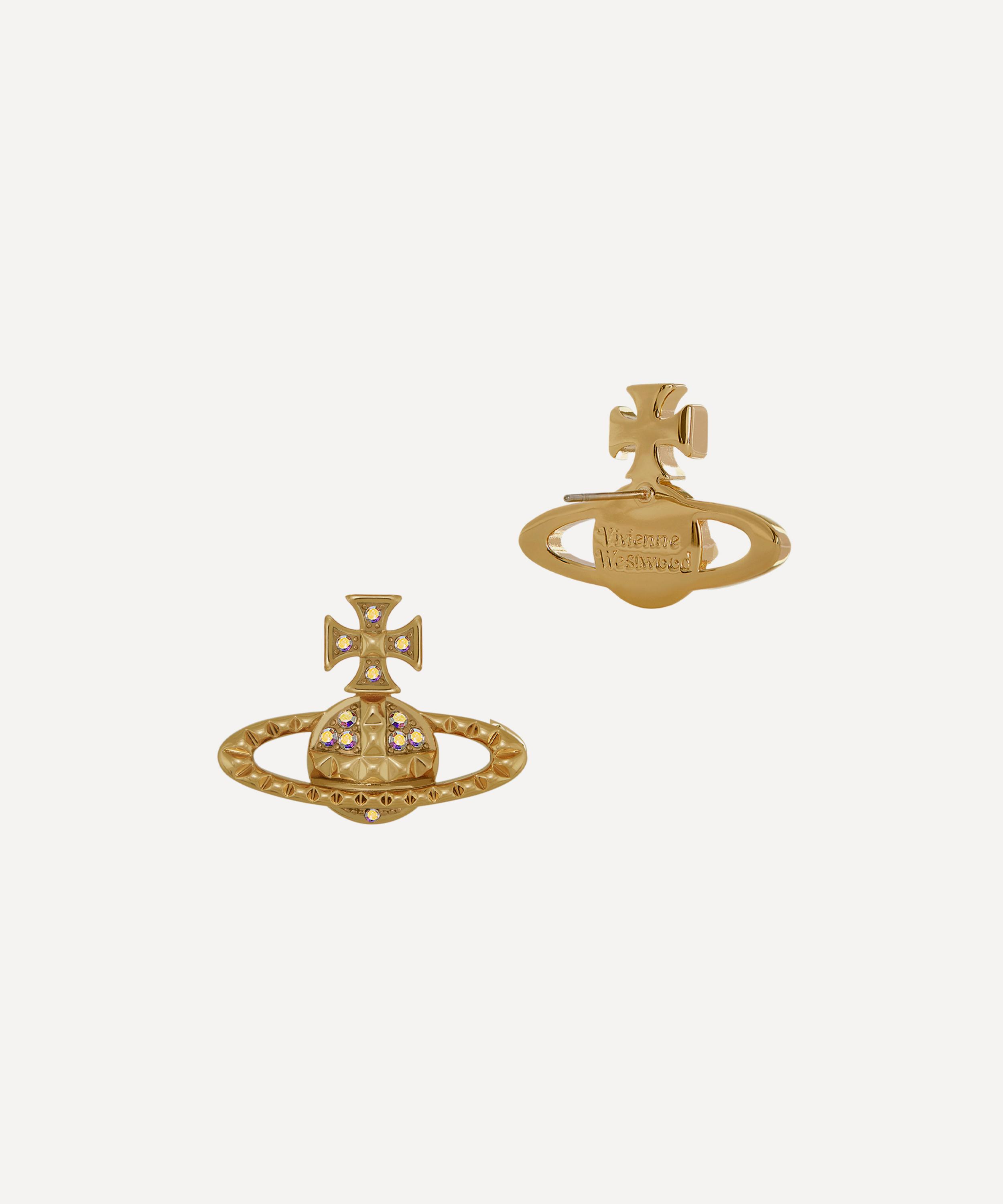 Vivienne Westwood - Gold-Tone Mayfair Bas Relief Stud Earrings image number 1