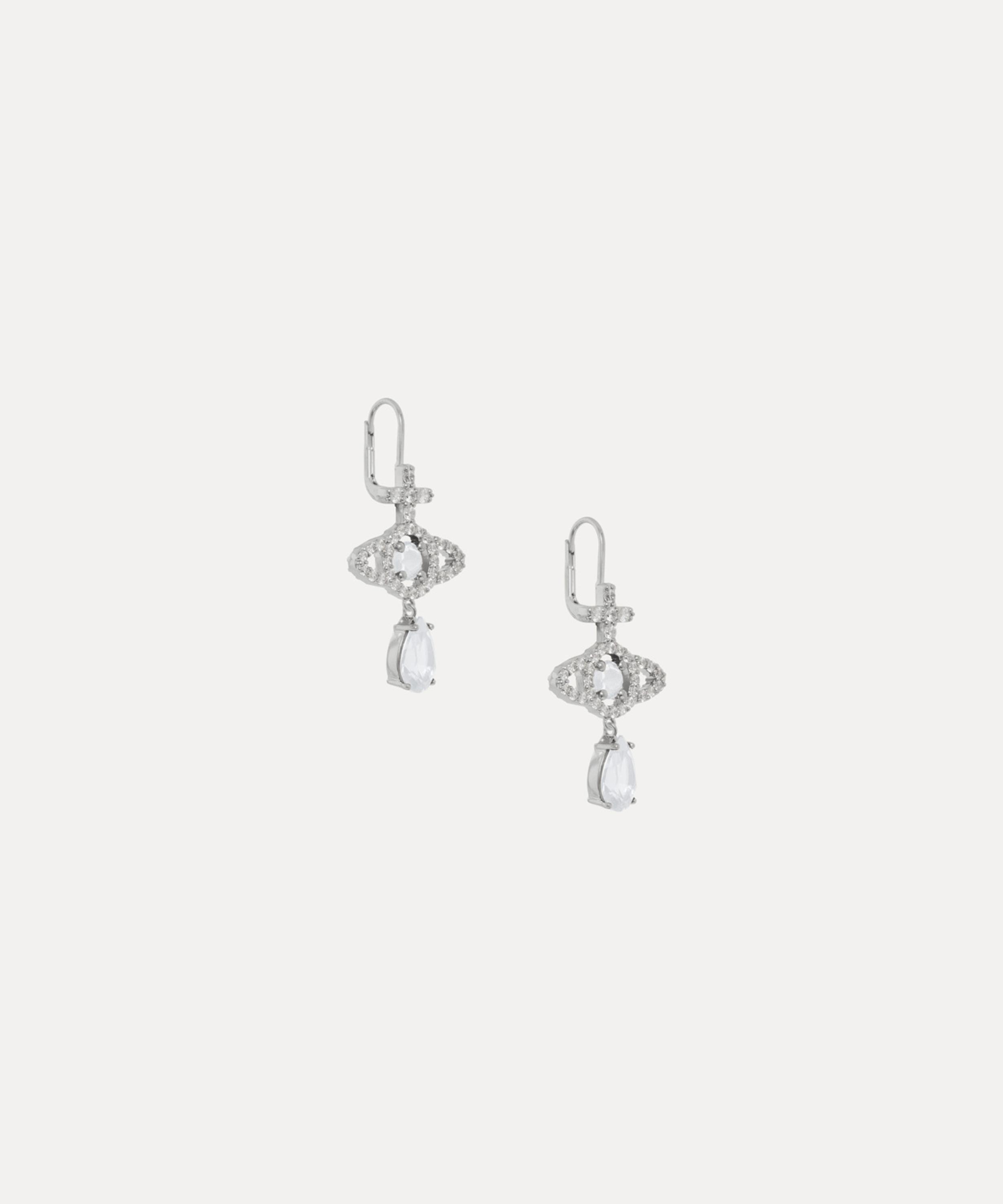 Vivienne Westwood - Platinum-Tone Olympia Drop Earrings image number 2