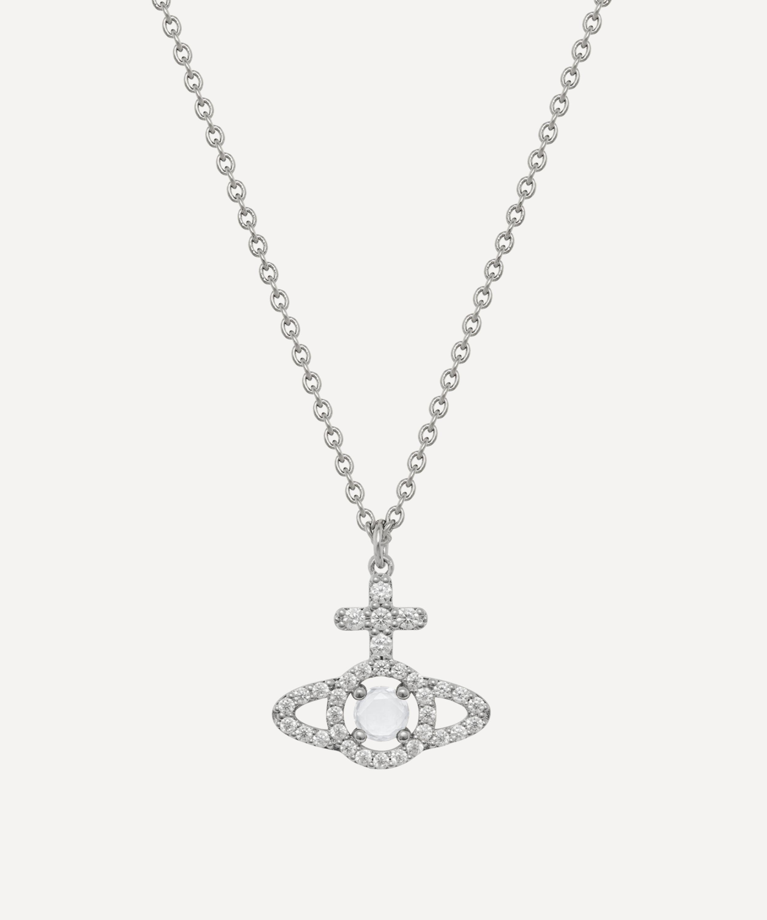 Vivienne Westwood - Platinum-Tone Olympia Pendant Necklace image number 0