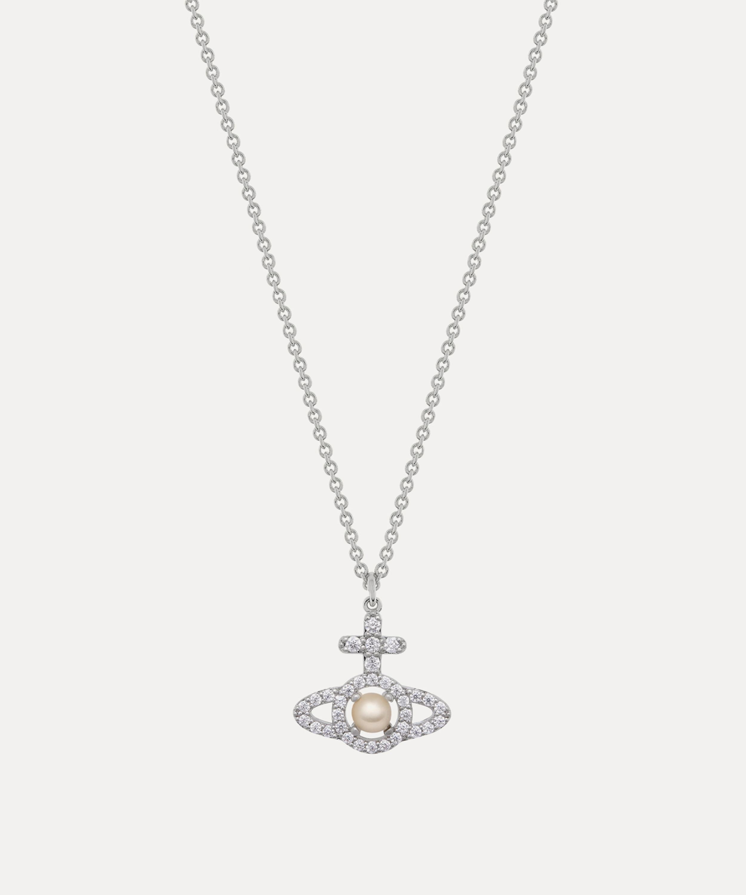 Vivienne Westwood - Platinum-Tone Olympia Pearl Pendant Necklace