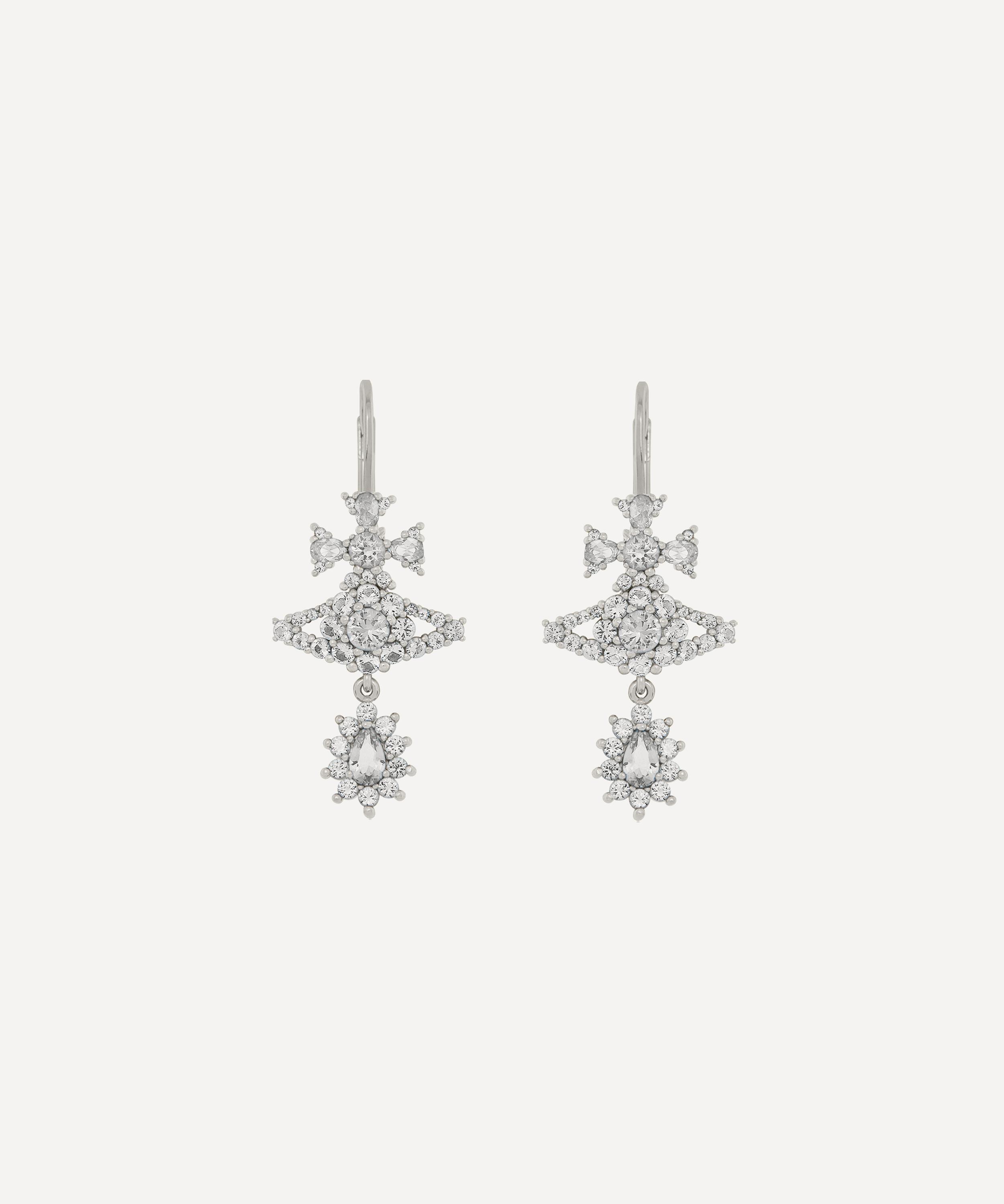 Vivienne Westwood - Platinum-Tone Masha Huggie Drop Earrings