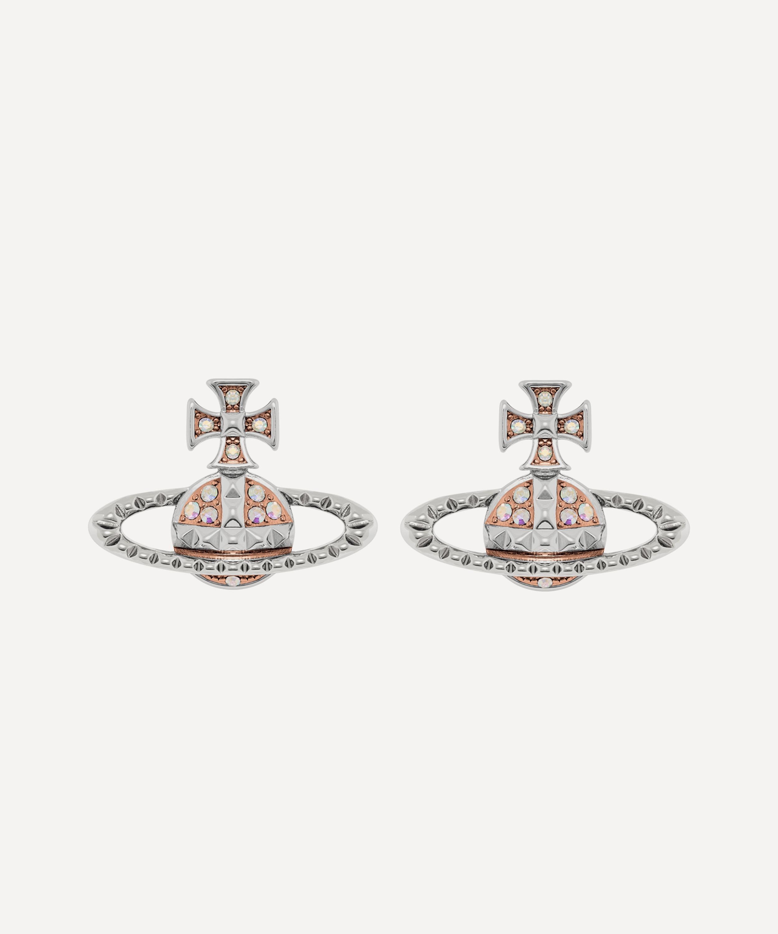 Vivienne Westwood Silver-Tone Mayfair Bas Relief Stud Earrings