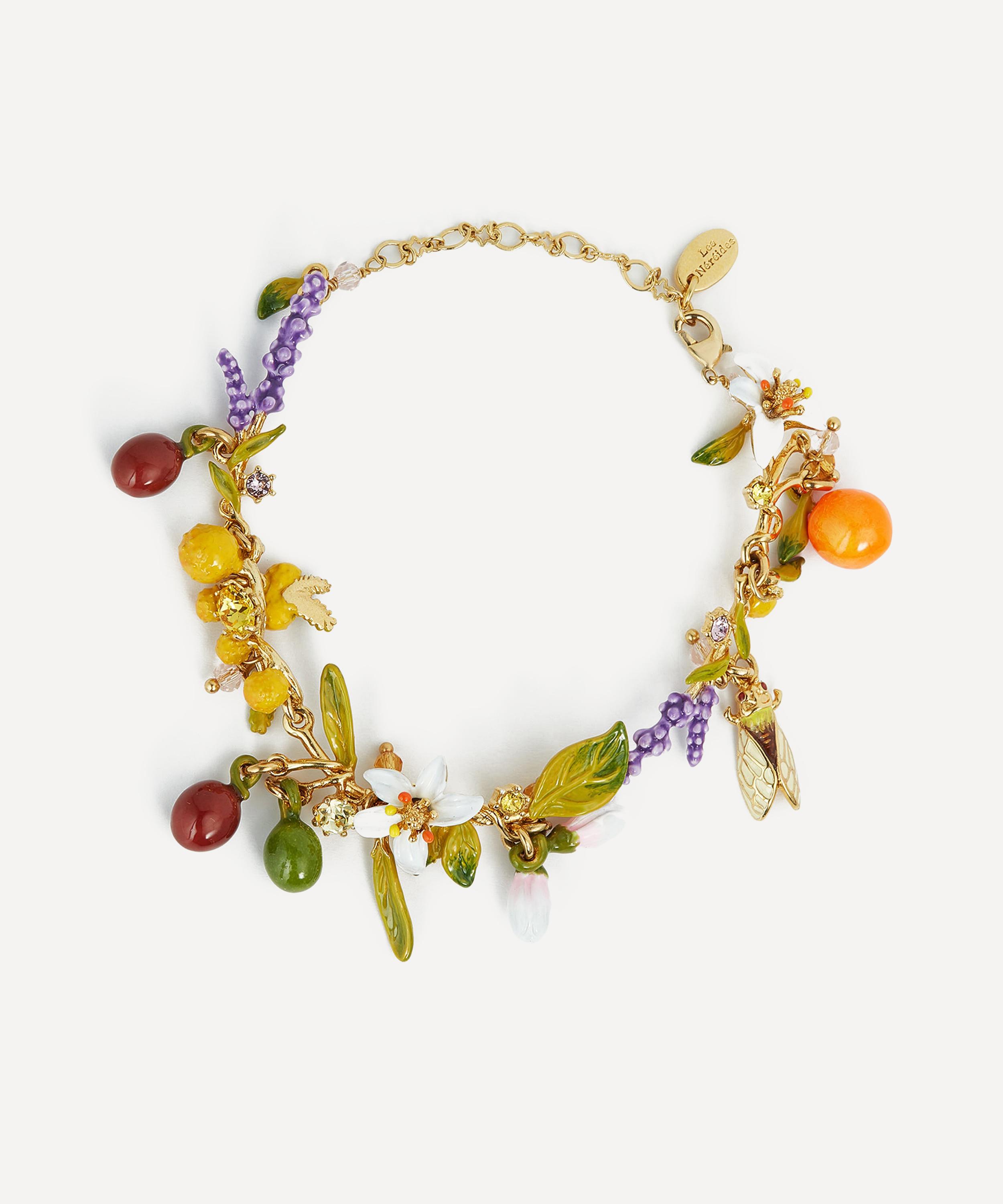 Les N&eacute;r&eacute;ides - Brass Multi Element of the Province Garden Thin Bracelet image number 0