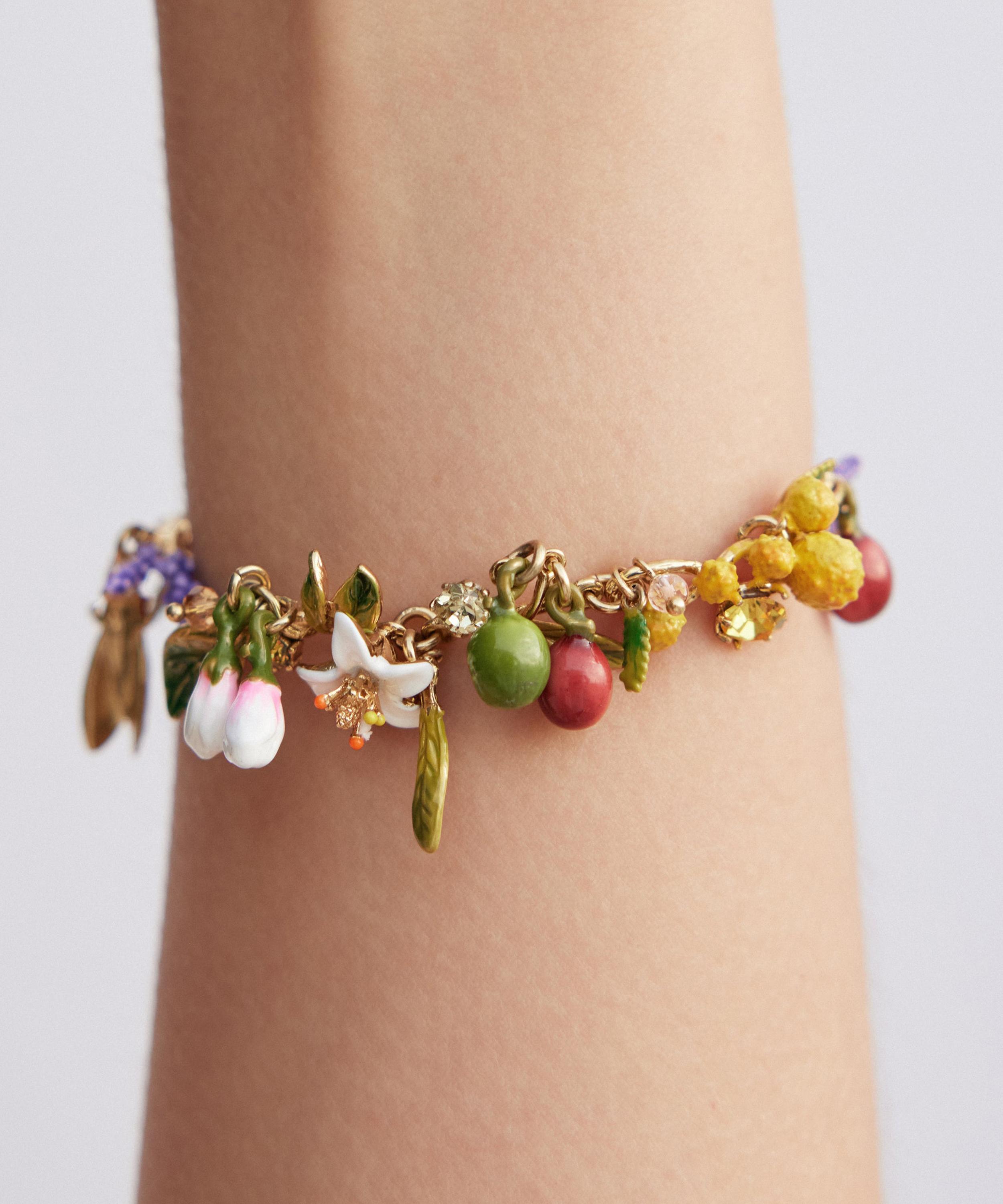 Les N&eacute;r&eacute;ides - Brass Multi Element of the Province Garden Thin Bracelet image number 1