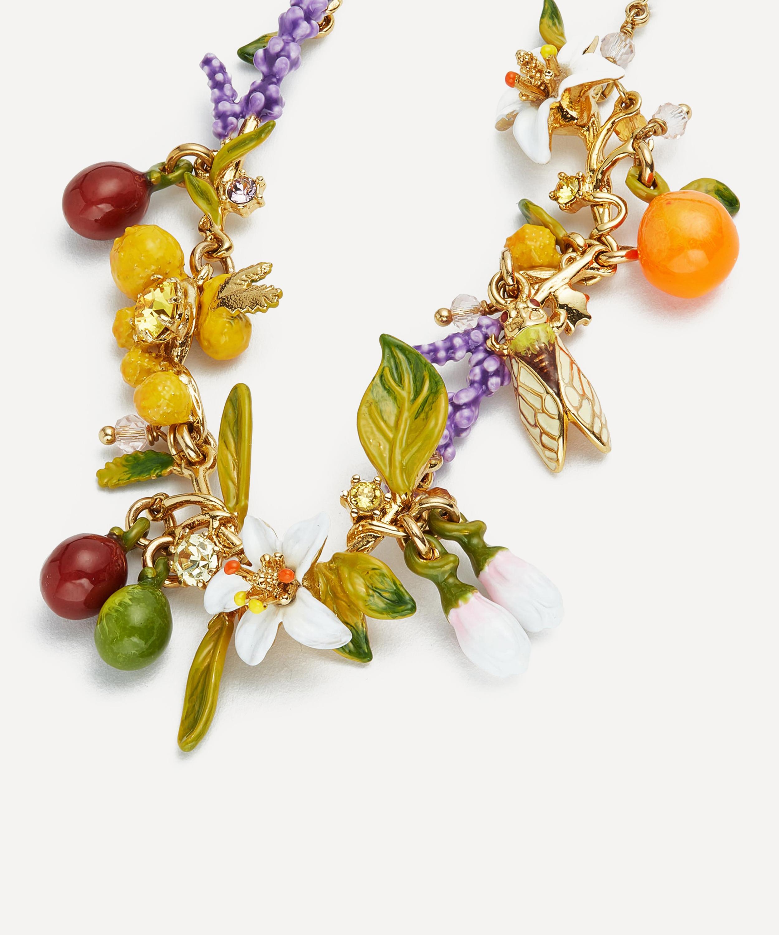 Les N&eacute;r&eacute;ides - Brass Multi Element of the Province Garden Thin Bracelet image number 2