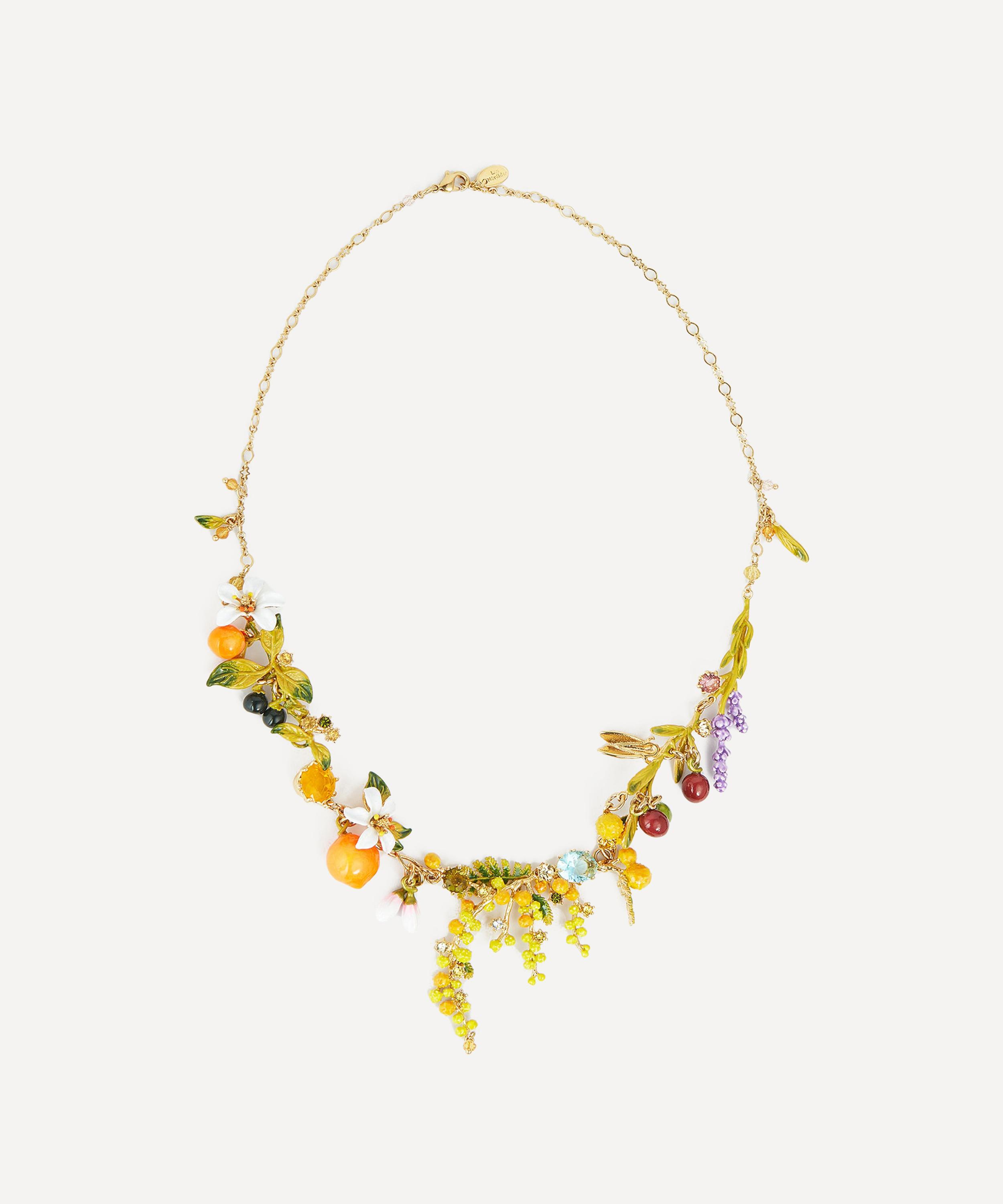 Les N&eacute;r&eacute;ides - Brass Multi Element of the Province Garden Collar Necklace image number 0