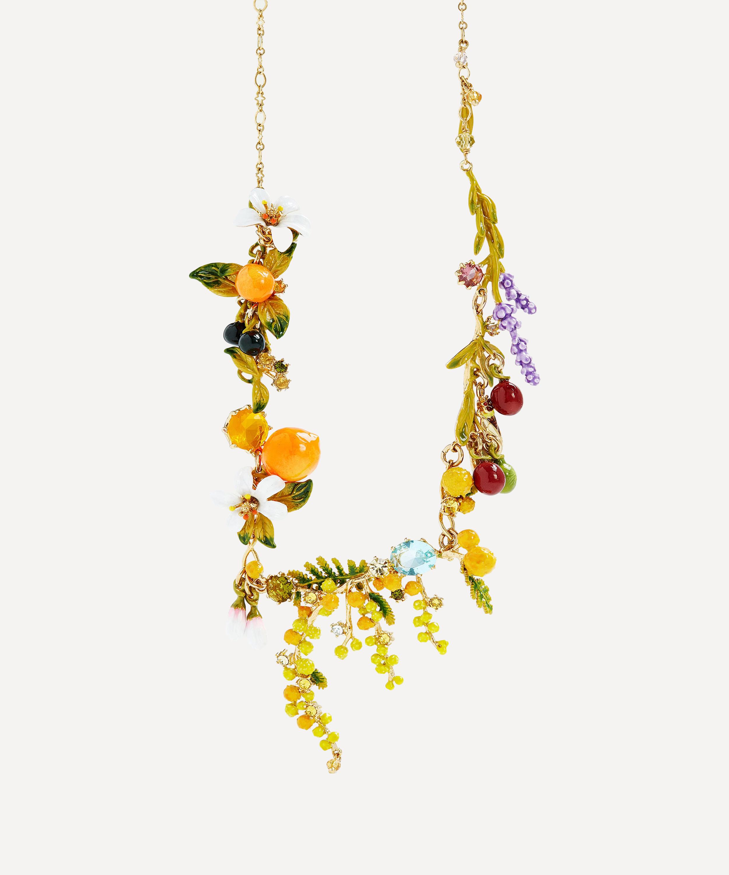 Les N&eacute;r&eacute;ides - Brass Multi Element of the Province Garden Collar Necklace image number 2