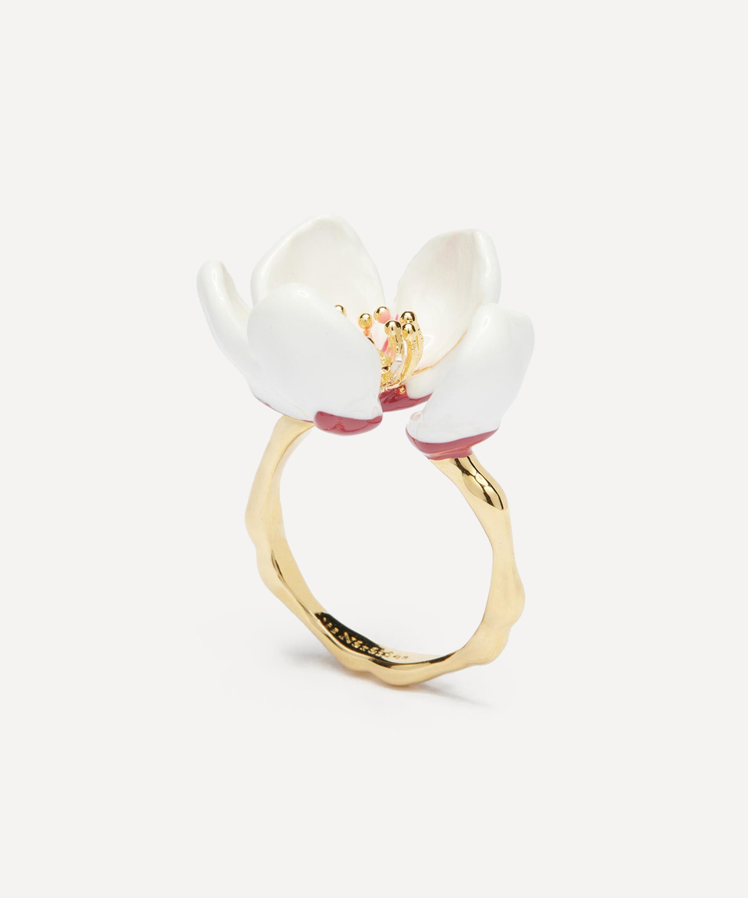 Les N&eacute;r&eacute;ides - Gold-Plated Adjustable Ring HANAMI image number 0