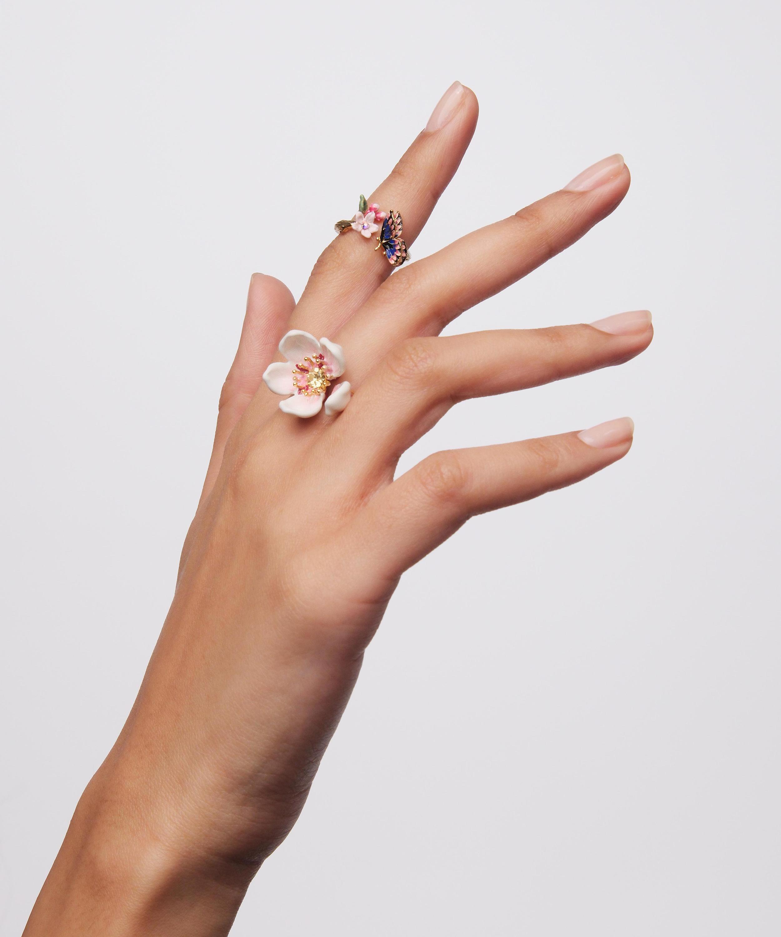 Les N&eacute;r&eacute;ides - Gold-Plated Adjustable Ring HANAMI image number 1