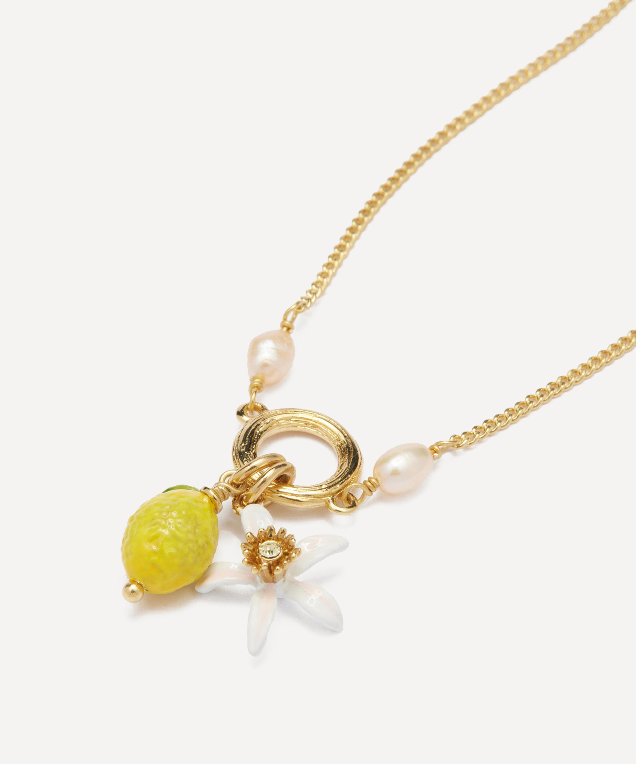 Les N&eacute;r&eacute;ides - Gold-Plated Lemon and Lemon Blossom Fine Bracelet image number 1