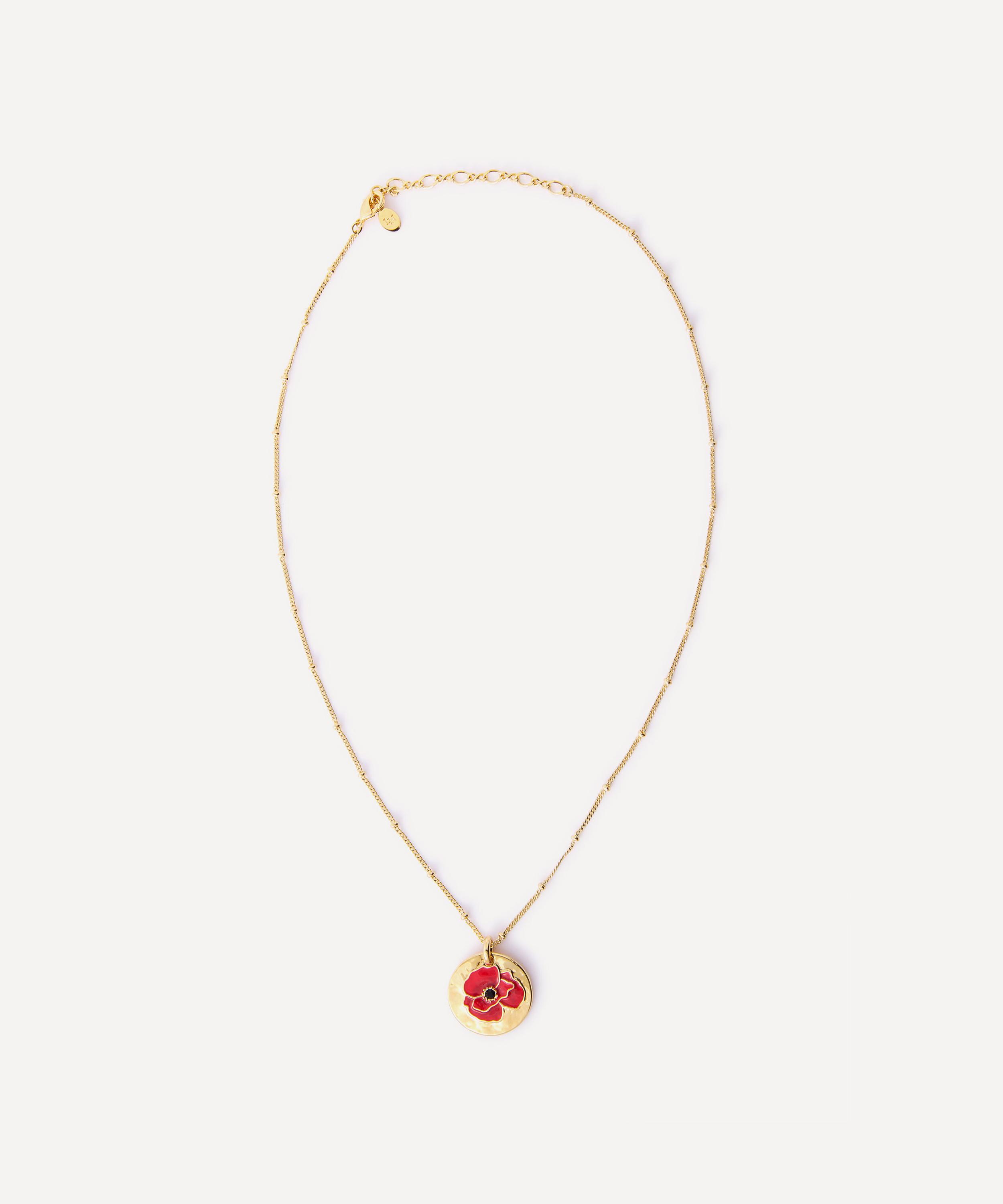 Les N&eacute;r&eacute;ides - Gold-Tone Poppy Medallion Pendant Necklace image number 0