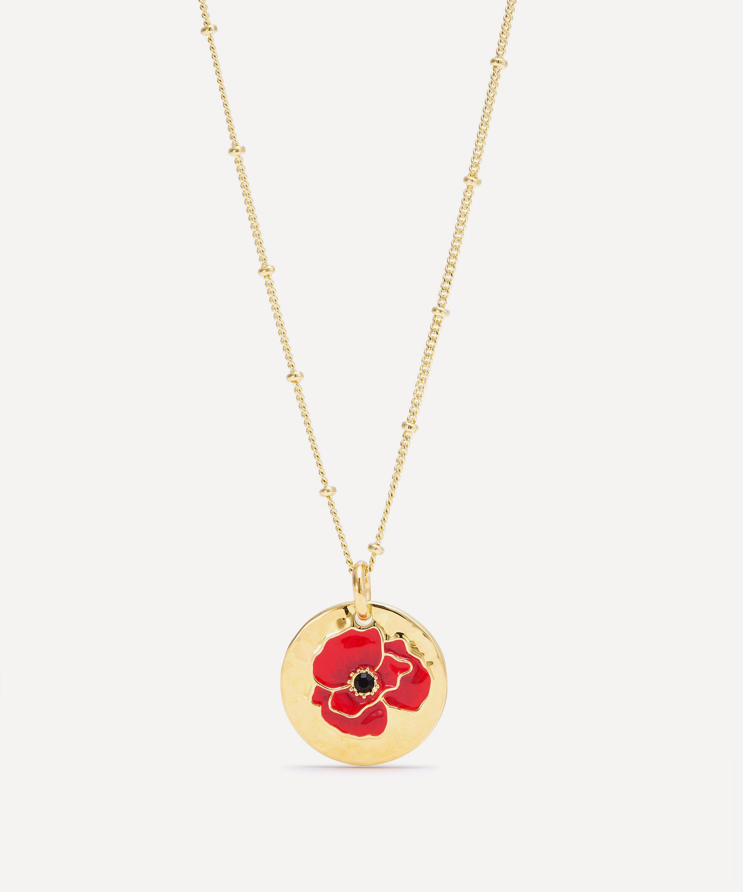 Les N&eacute;r&eacute;ides - Gold-Tone Poppy Medallion Pendant Necklace image number 2