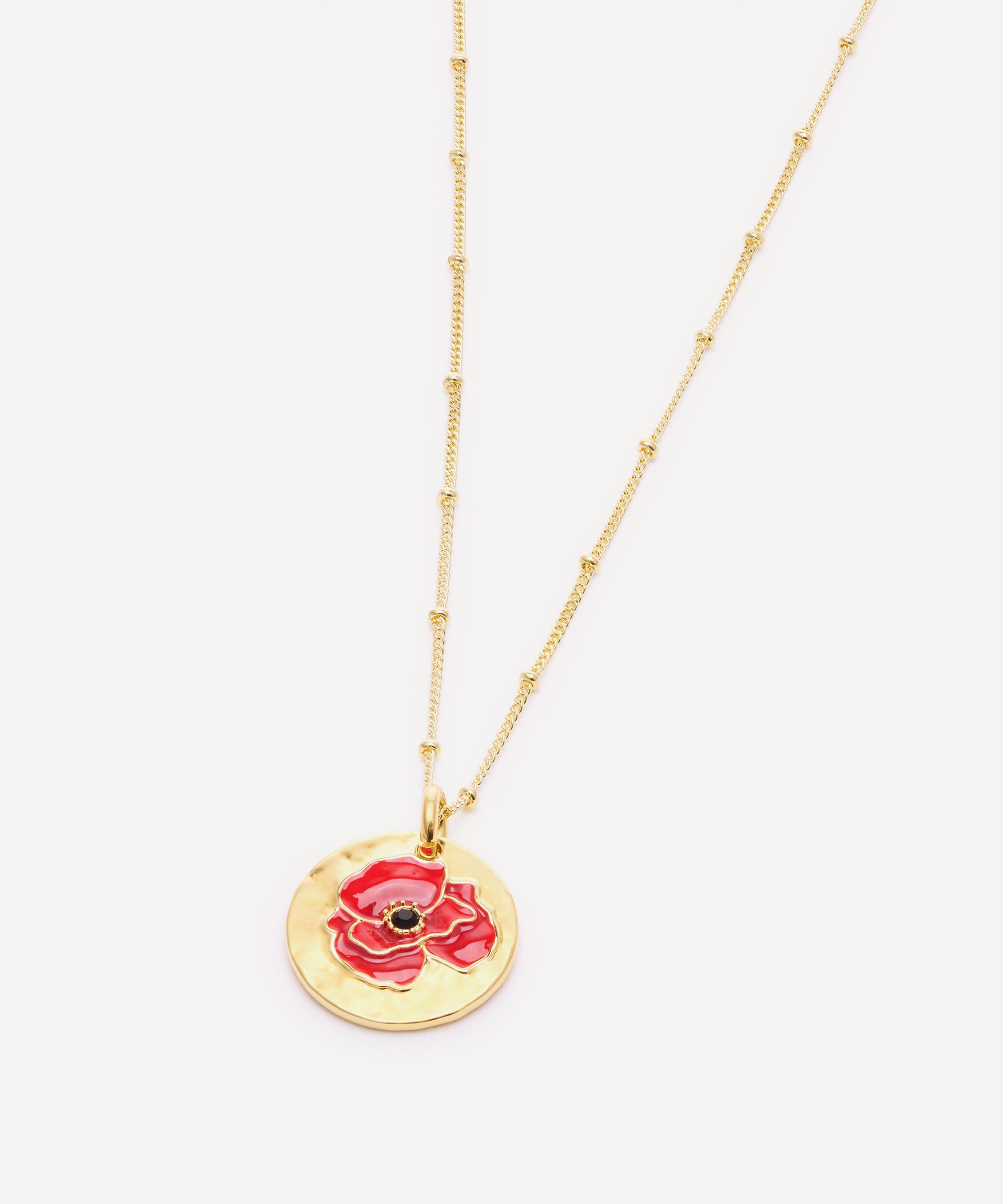 Les N&eacute;r&eacute;ides - Gold-Tone Poppy Medallion Pendant Necklace image number 3