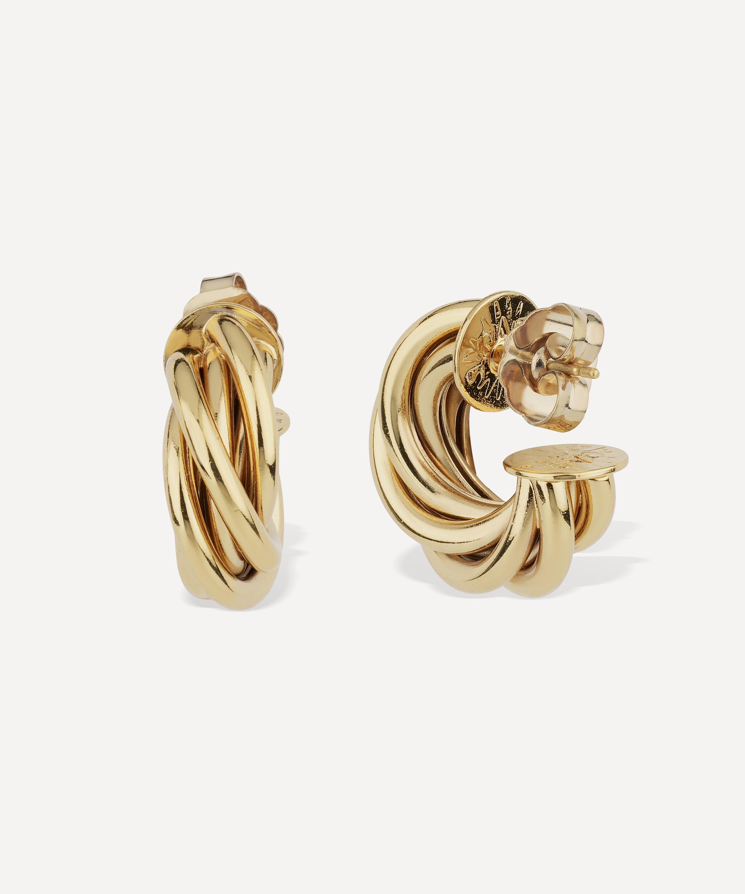 Gas Bijoux - Gold-Plated Atik Mini Hoop Earrings image number 0