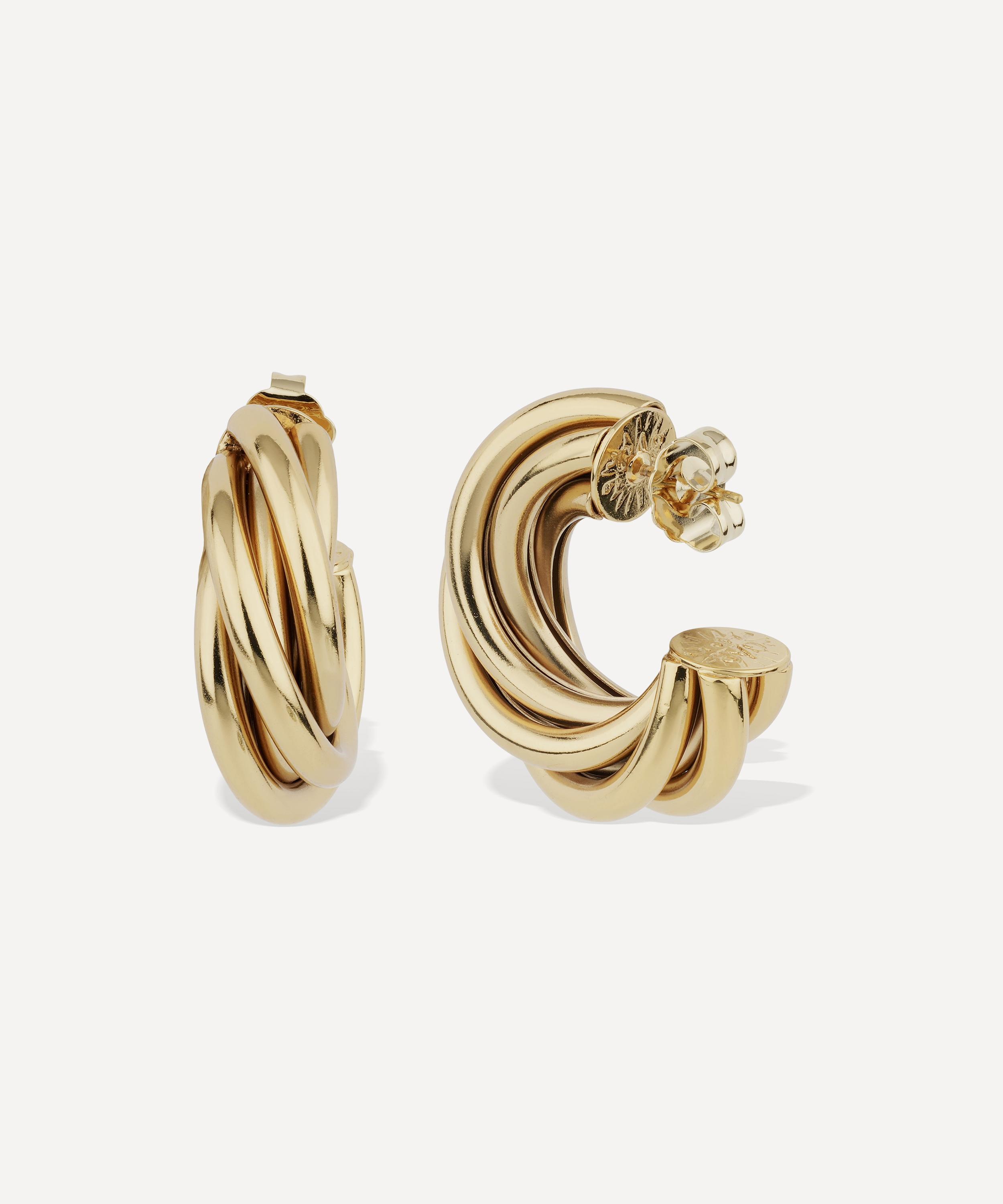 Gas Bijoux - Gold-Plated Atik Medium Hoop Earrings image number 0
