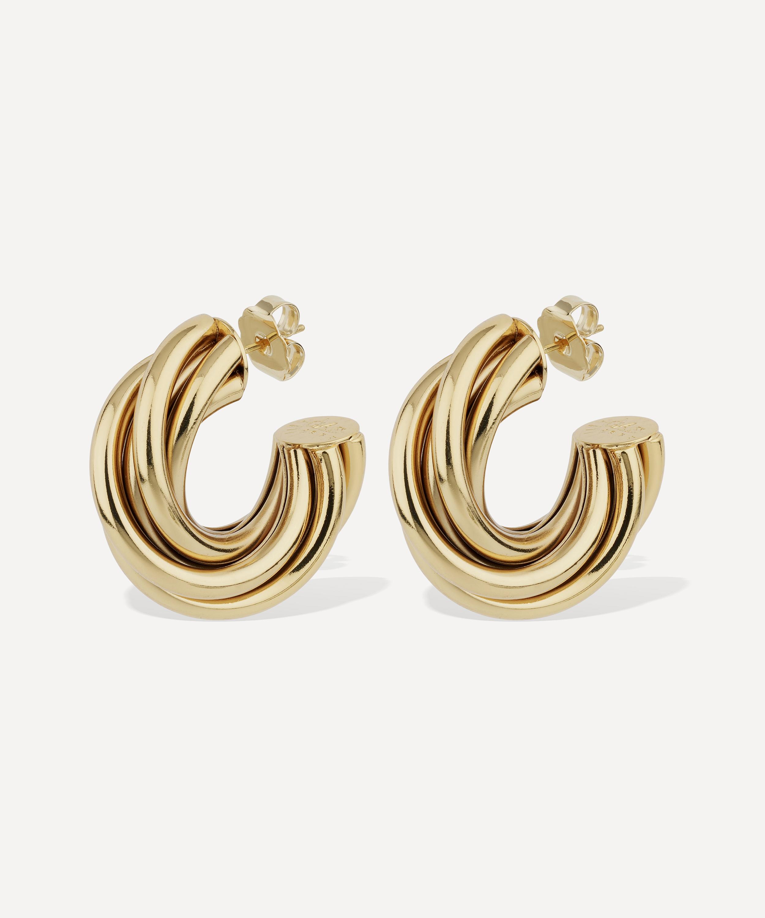 Gas Bijoux - Gold-Plated Atik Medium Hoop Earrings image number 2