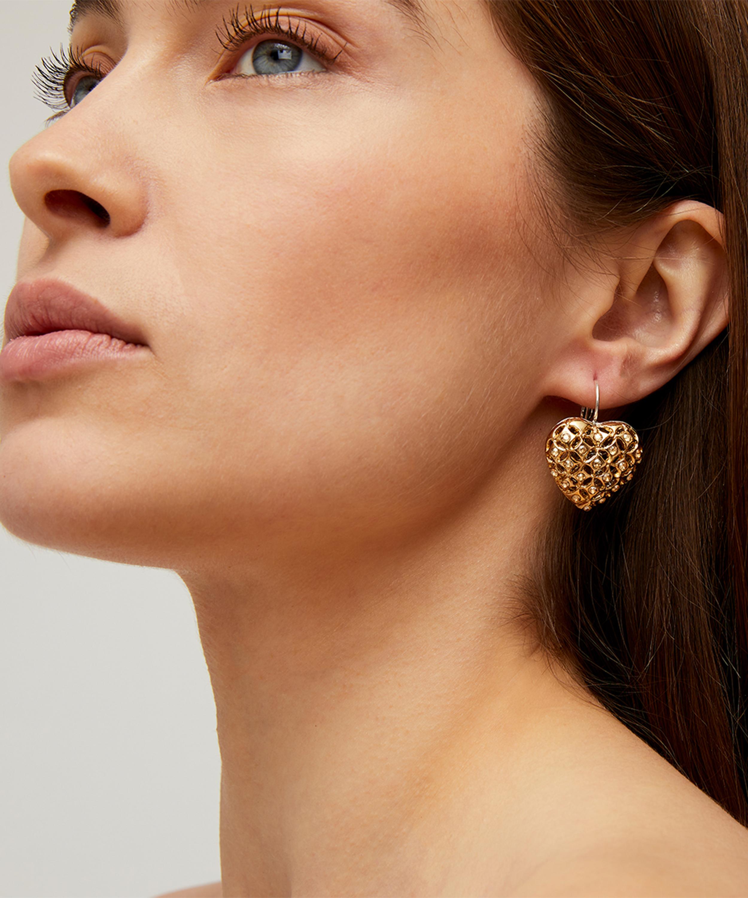 Gas Bijoux - Two-Tone Coracao Drop Earrings image number 1
