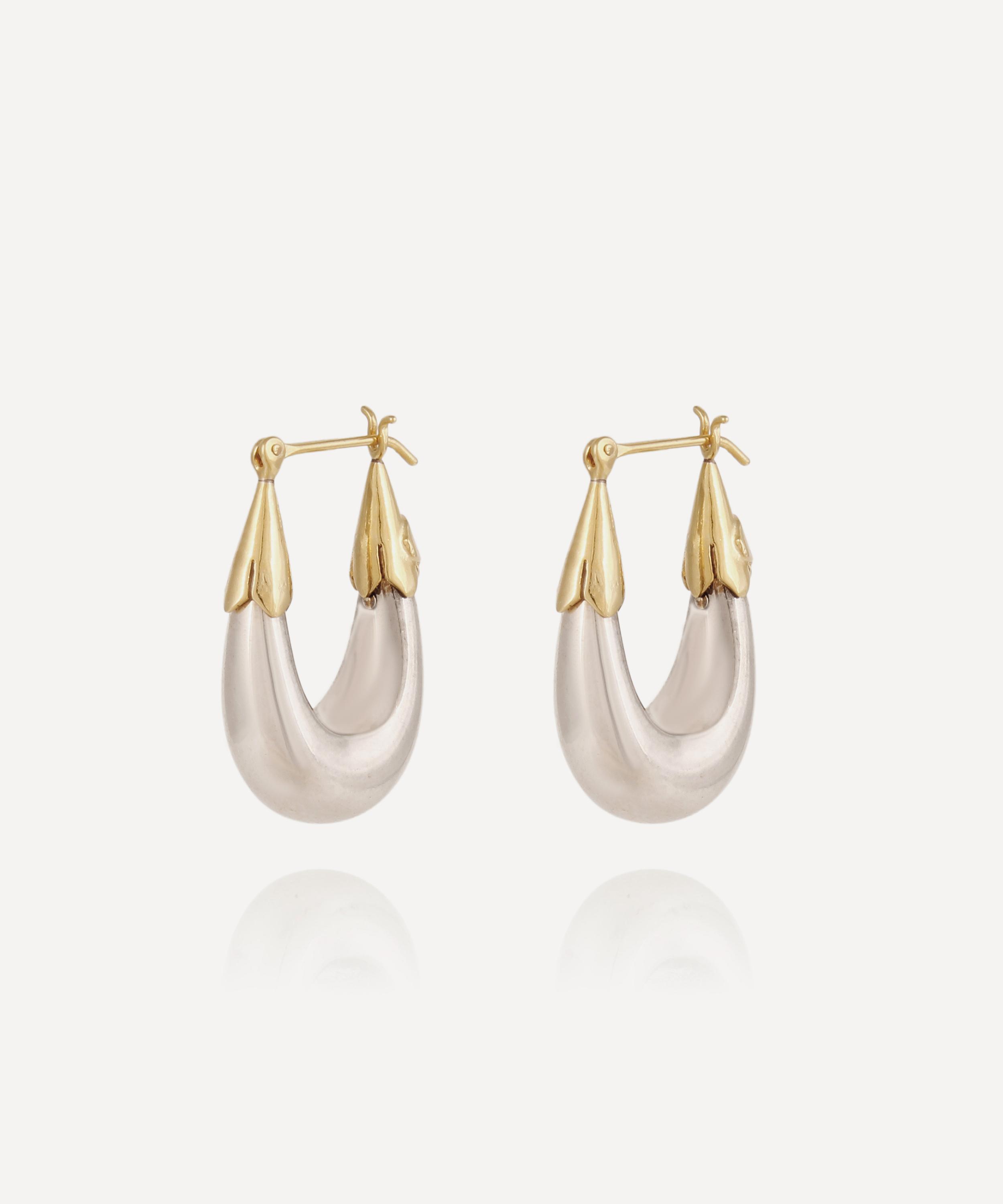 Gas Bijoux - Silver-Plated &Eacute;cume Small Hoop Earrings image number 0