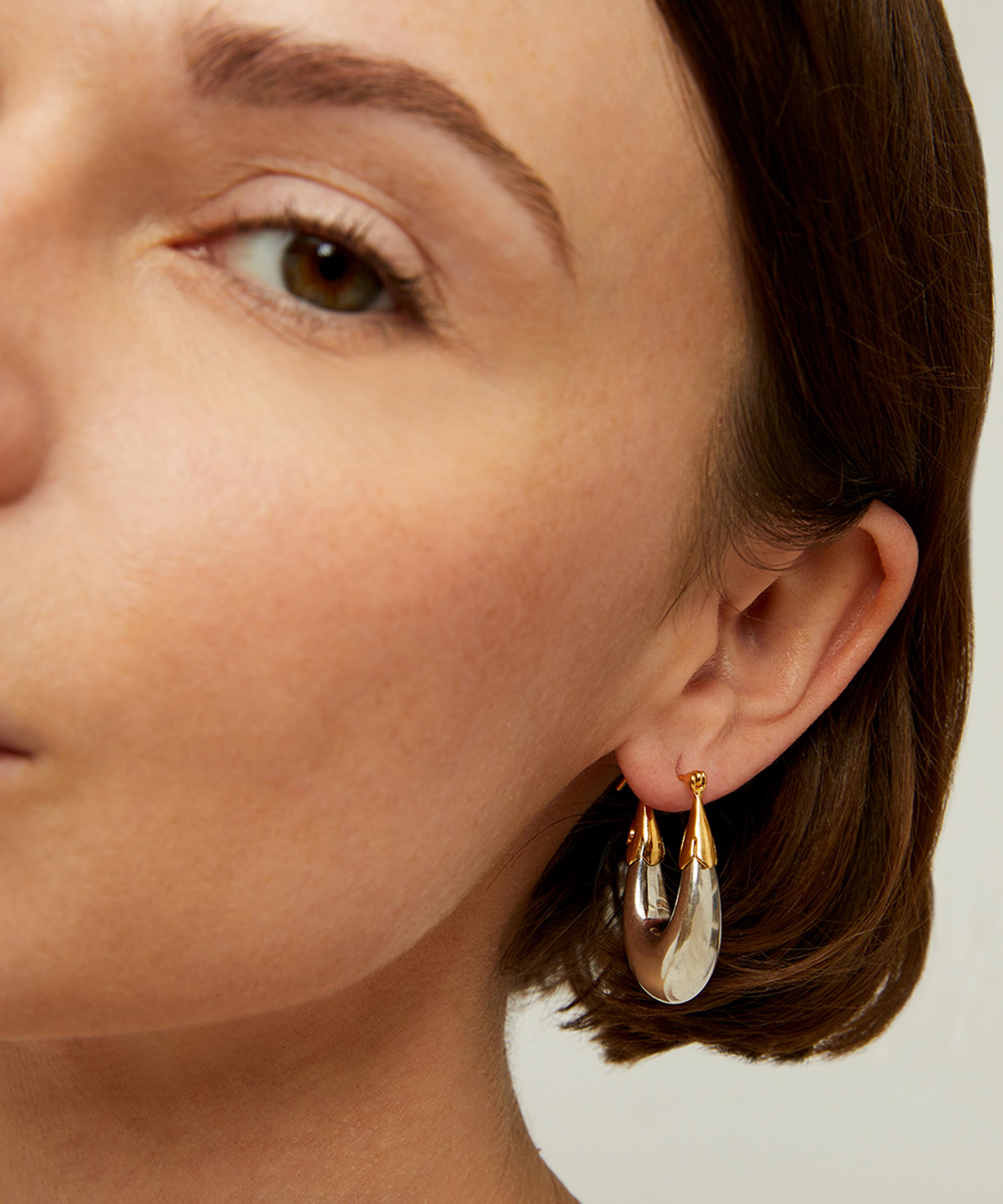 Gas Bijoux - Silver-Plated &Eacute;cume Small Hoop Earrings image number 1