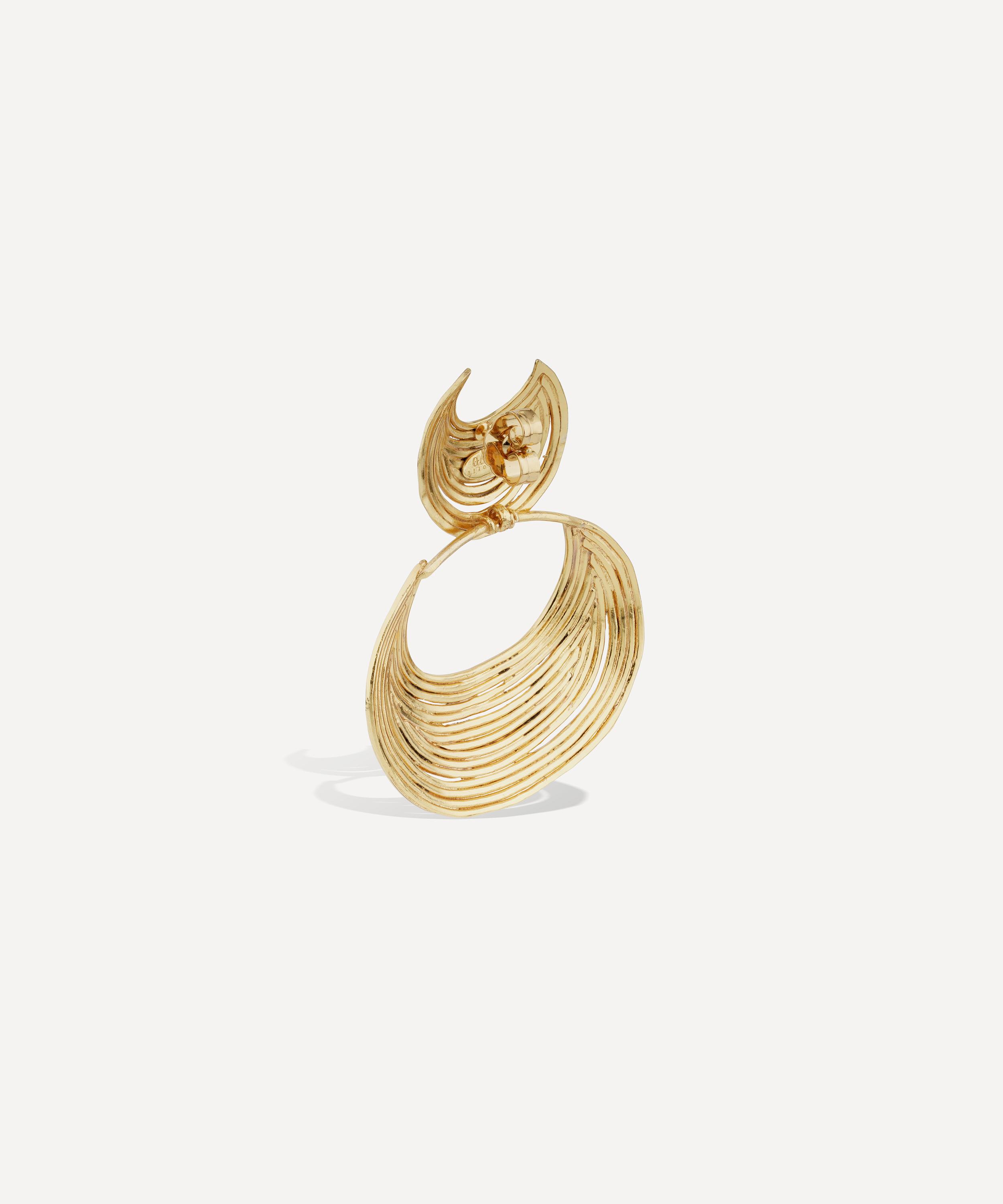Gas Bijoux - Gold-Plated Luna Wave Drop Earrings image number 2