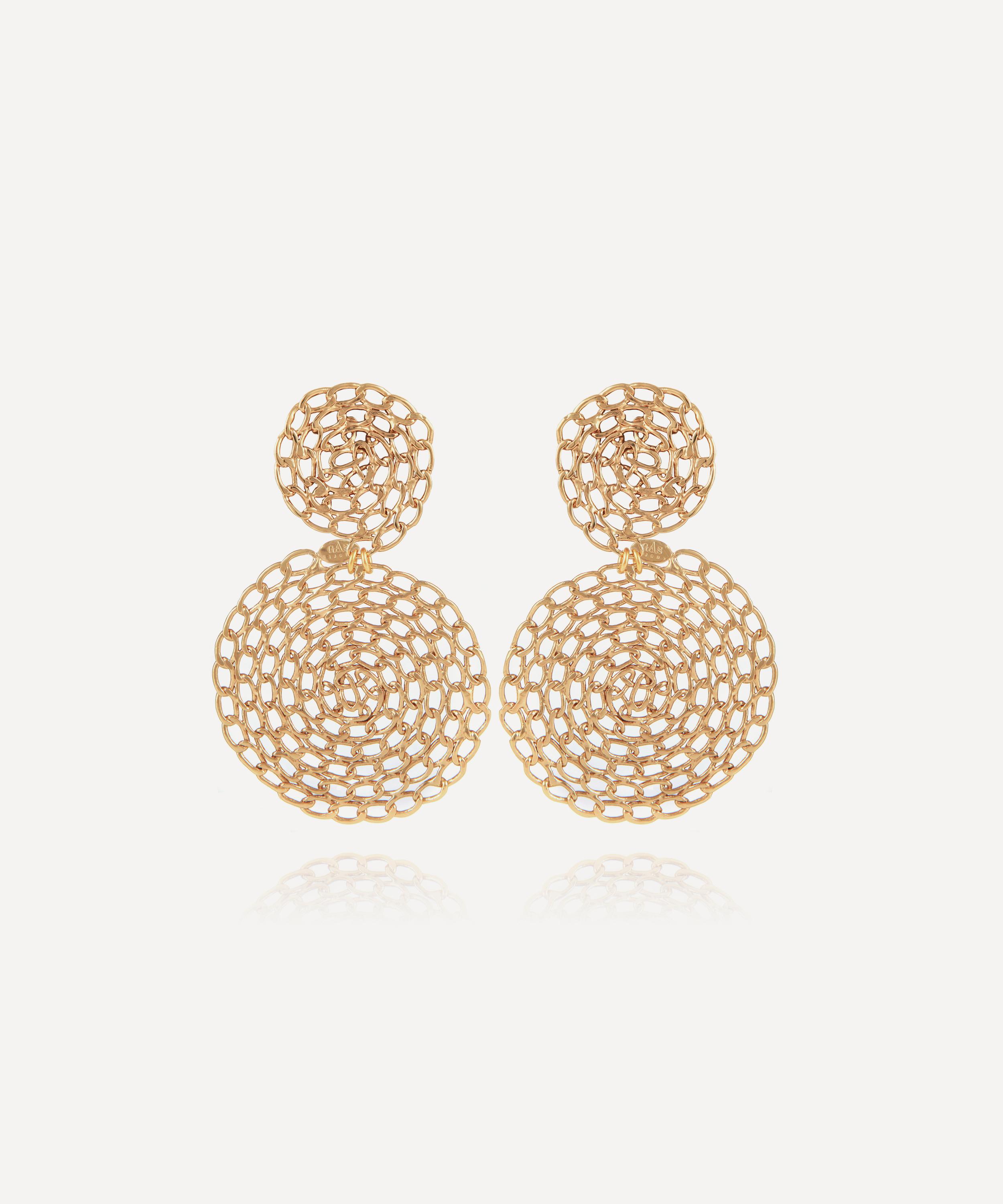 Gas Bijoux - Gold-Plated Onde Gourmette Drop Earrings image number 0