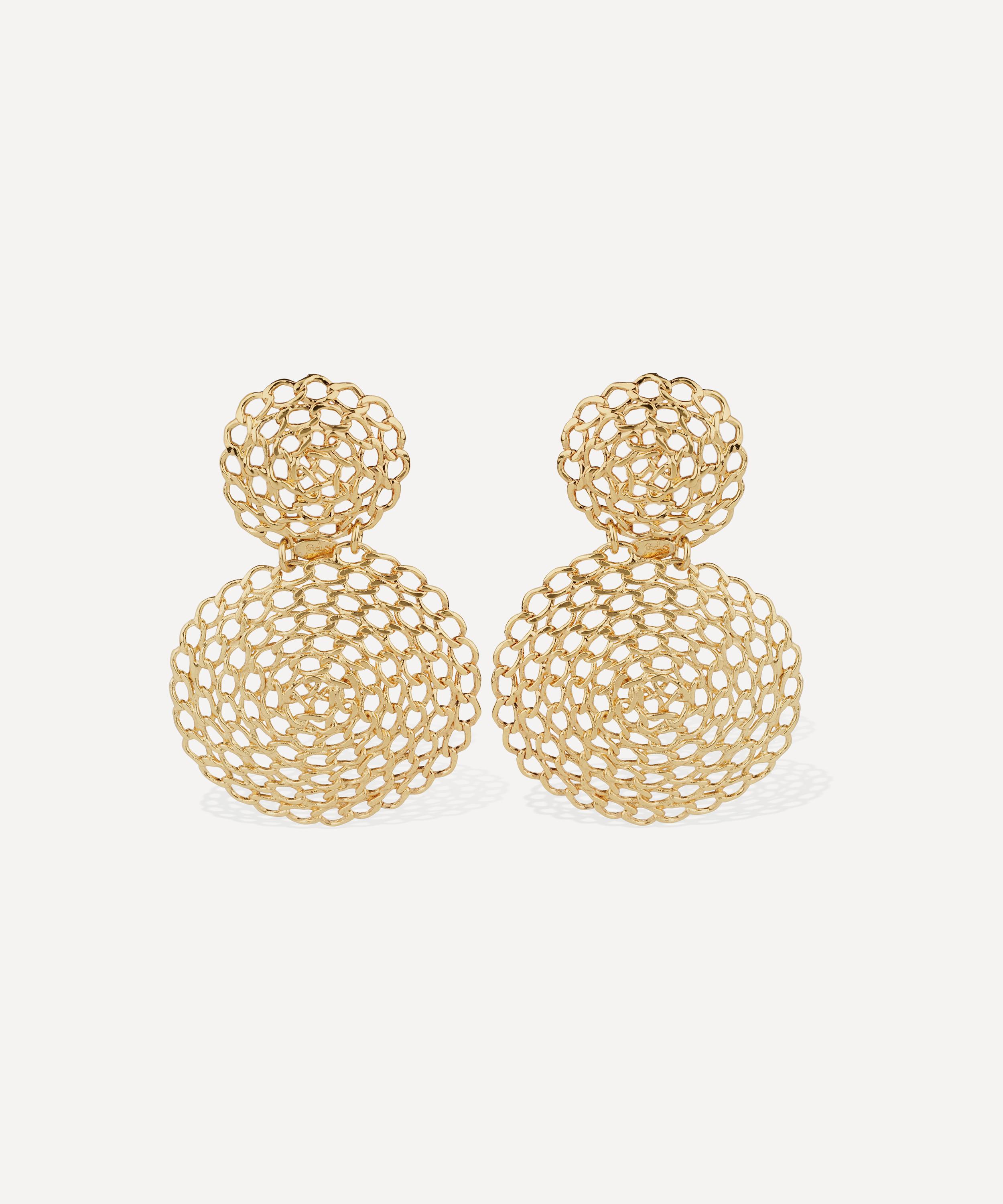 Gas Bijoux - Gold-Plated Onde Gourmette Drop Earrings image number 2