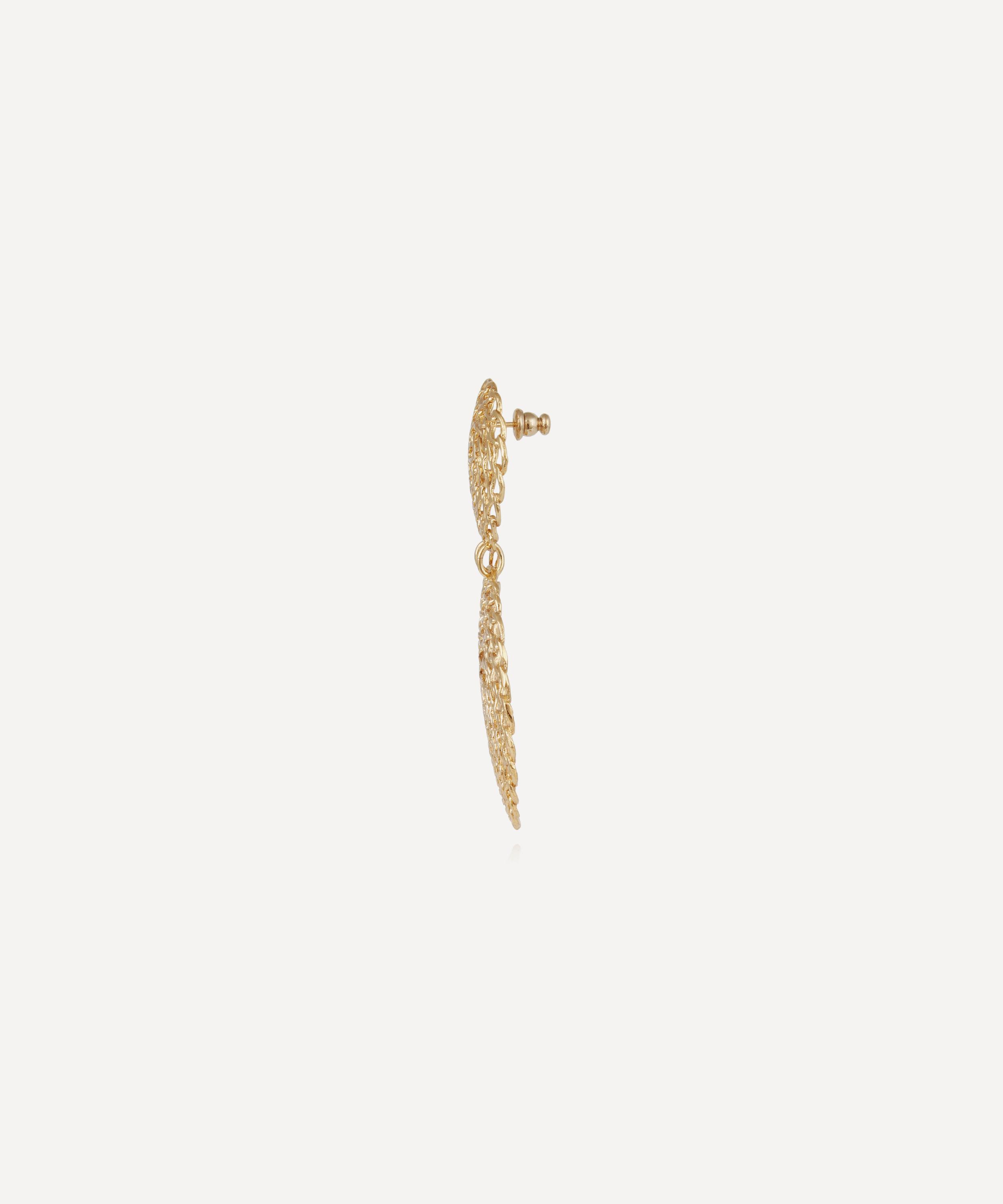 Gas Bijoux - Gold-Plated Onde Gourmette Drop Earrings image number 3